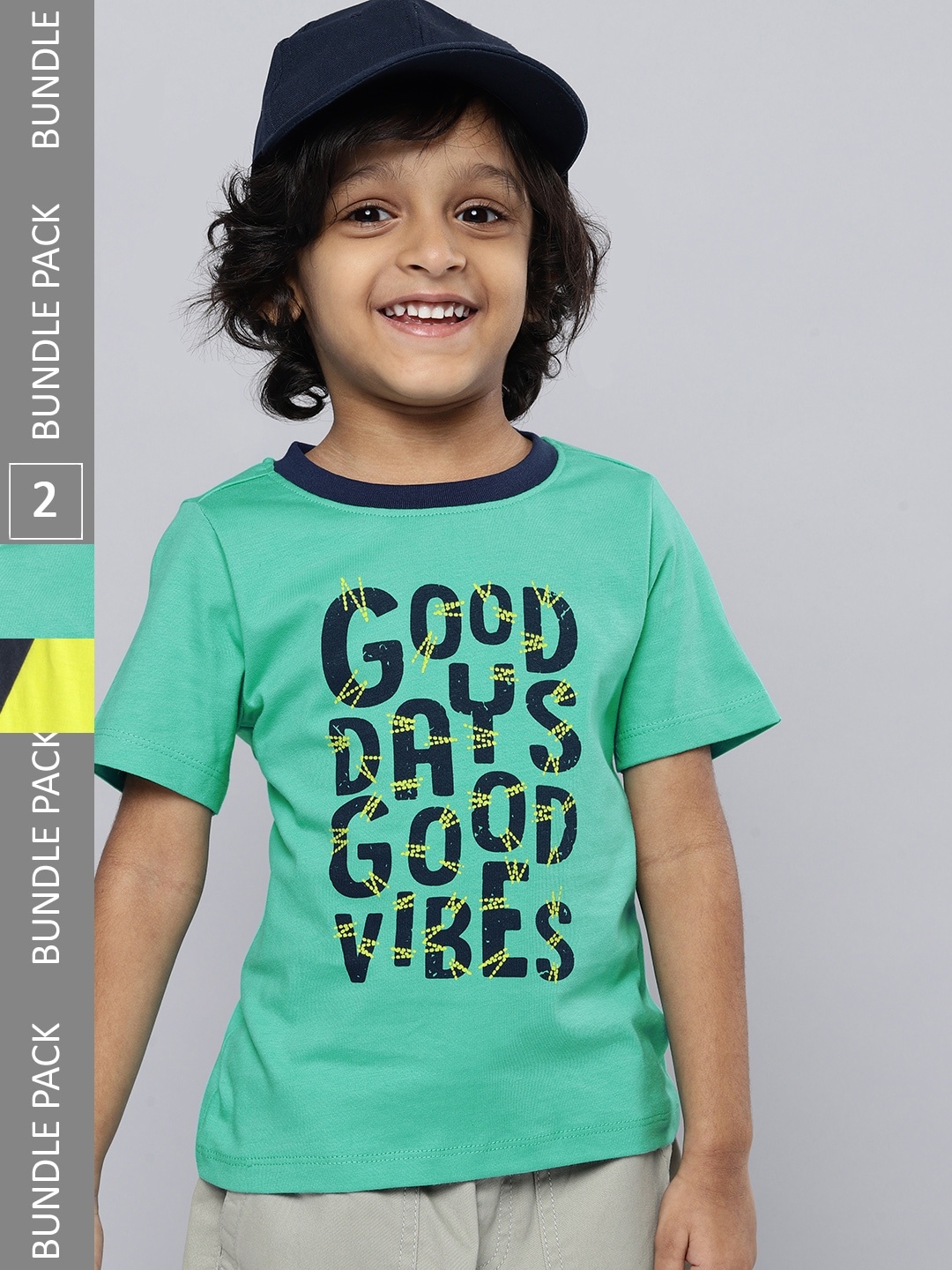 

HERE&NOW Boys Assorted Pack of 2 Pure Cotton T-Shirts