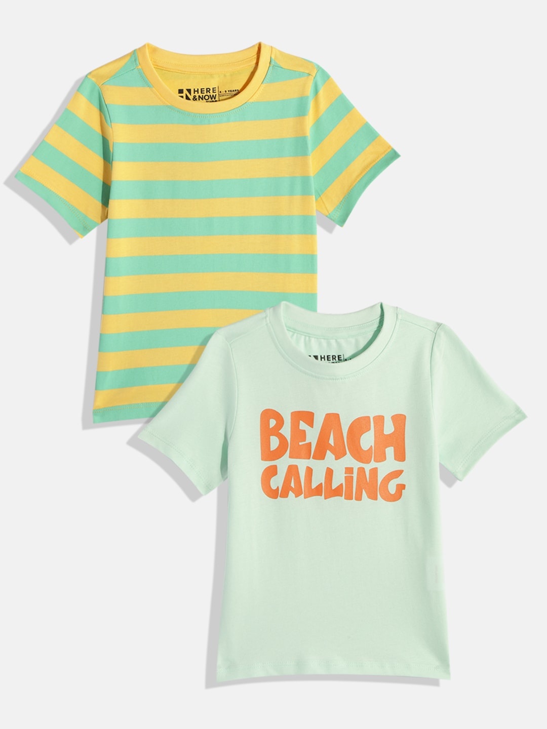 HERE&NOW Boys Assorted Pack of 2 T-shirts