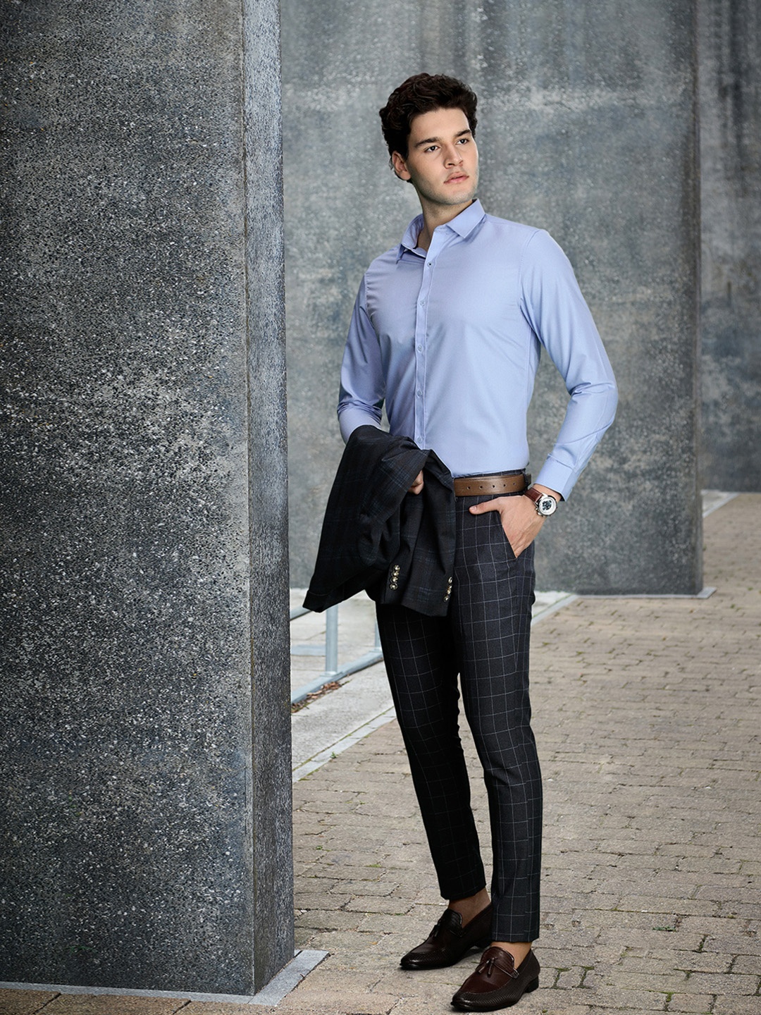 

INVICTUS Slim Fit Formal Shirt, Blue