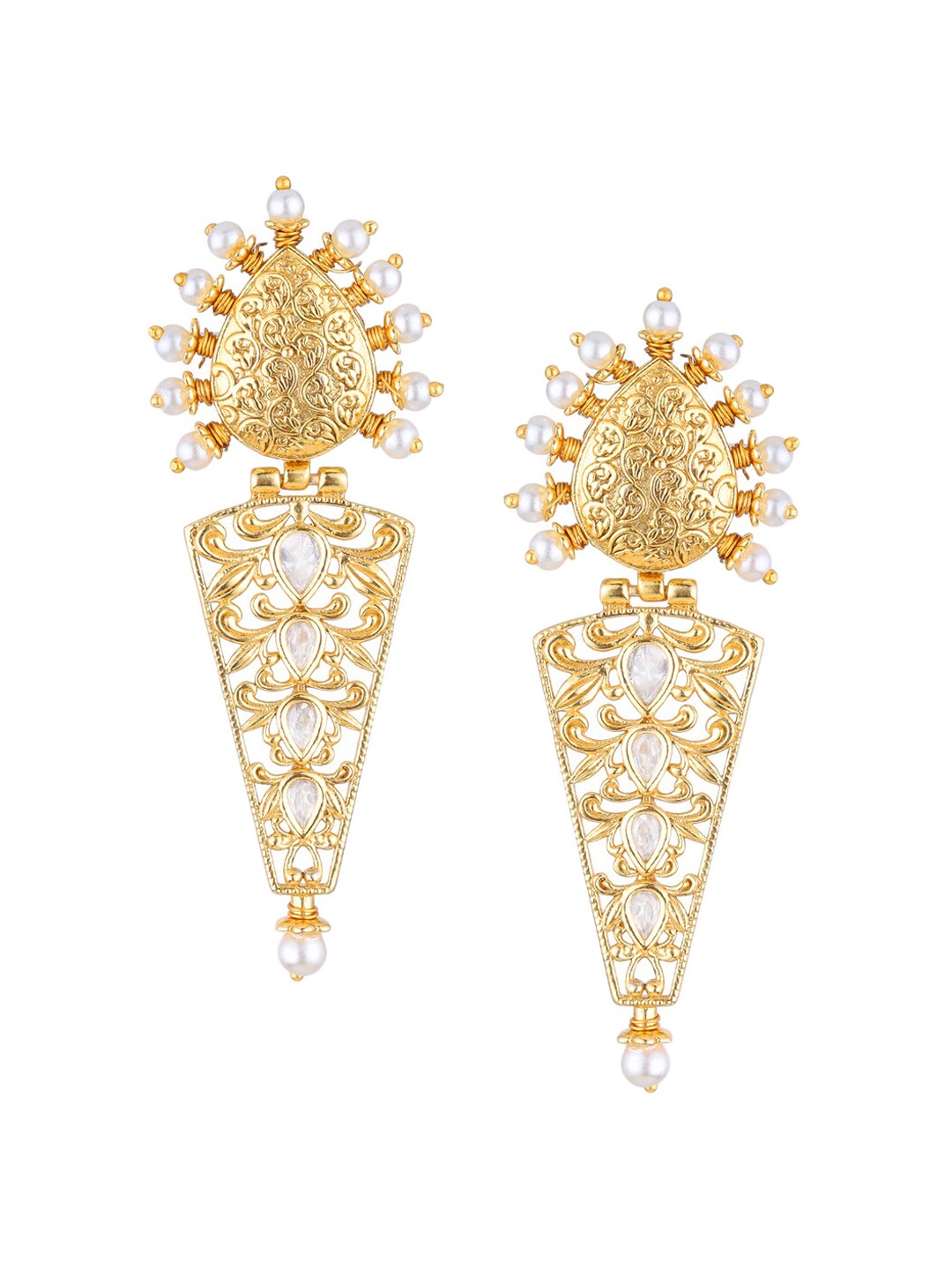 

Runjhun Gold-Plated Drop Earrings