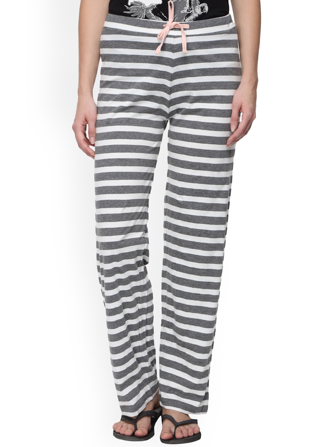 

Slumber Jill Women Striped Comfort-Fit Lounge Pants, Off white