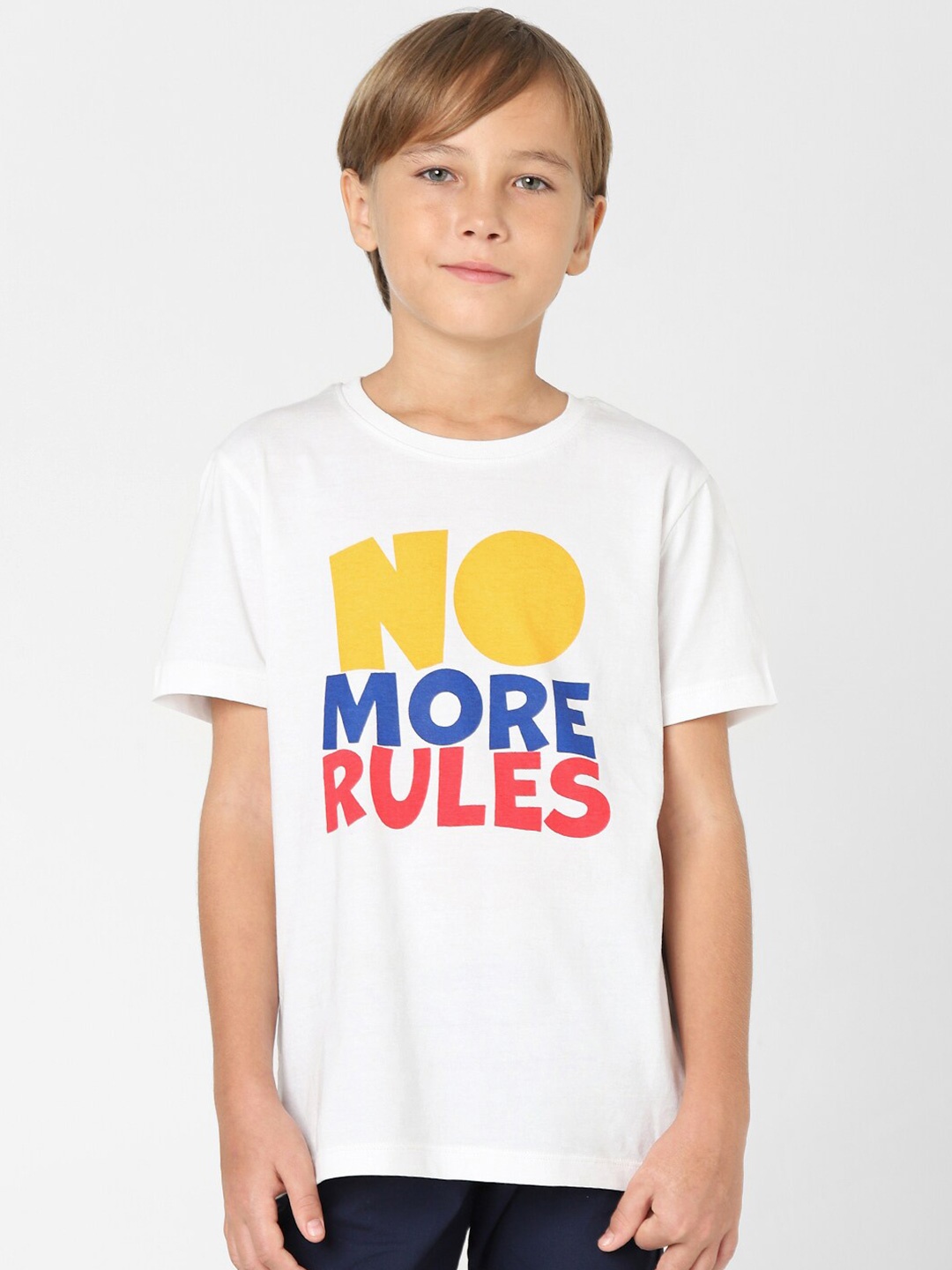 

Jack & Jones Junior Boys Typography Printed Cotton T-shirt, White