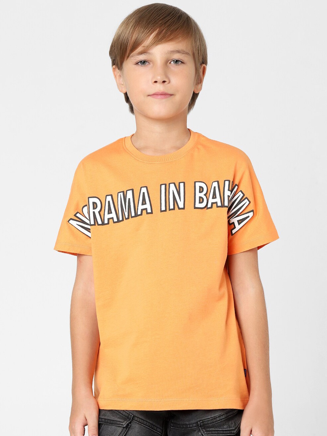 

Jack & Jones Junior Boys Typography Kimono Sleeves T-shirt, Orange