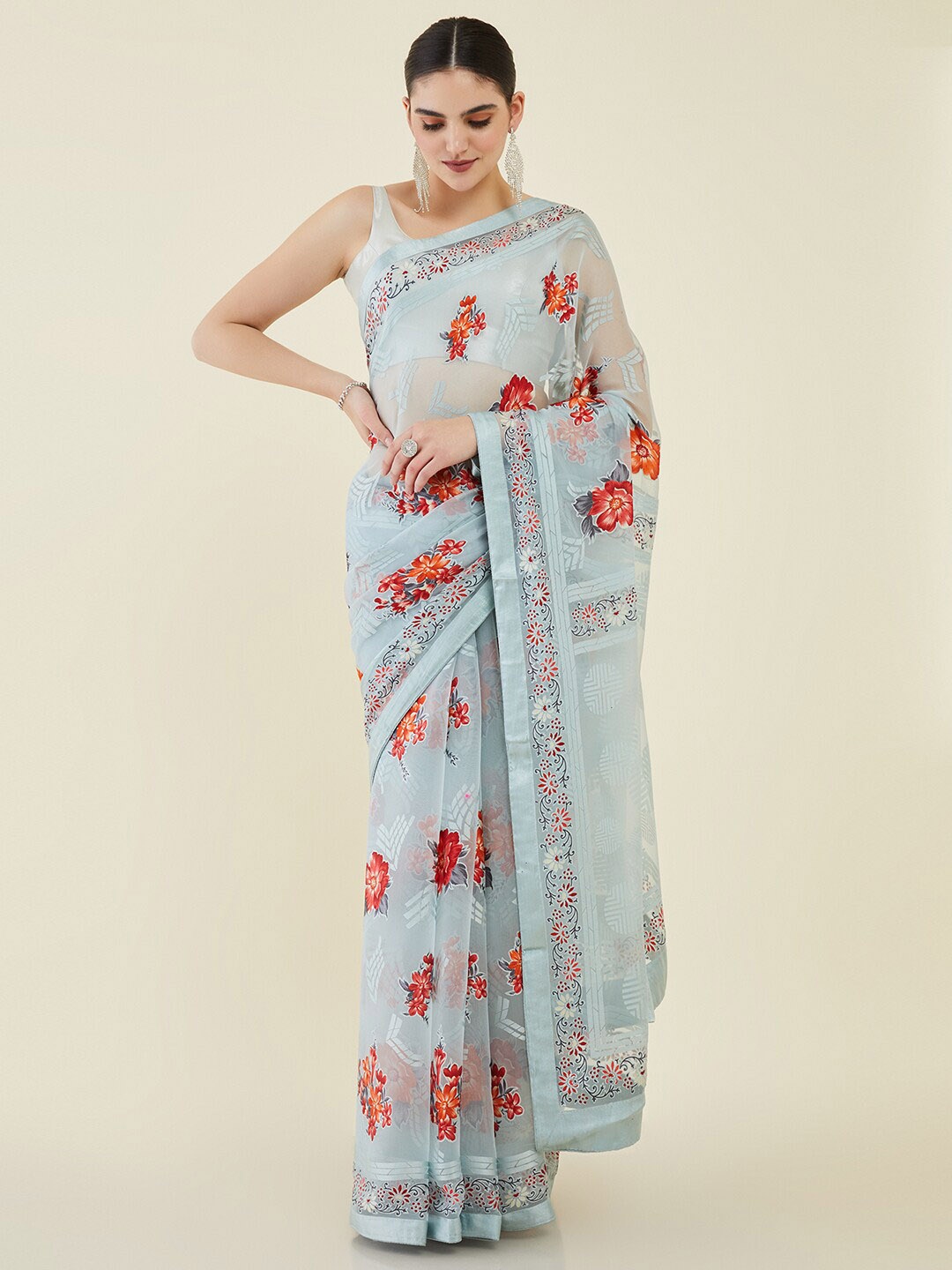 

Soch Printed Floral Saree, Blue
