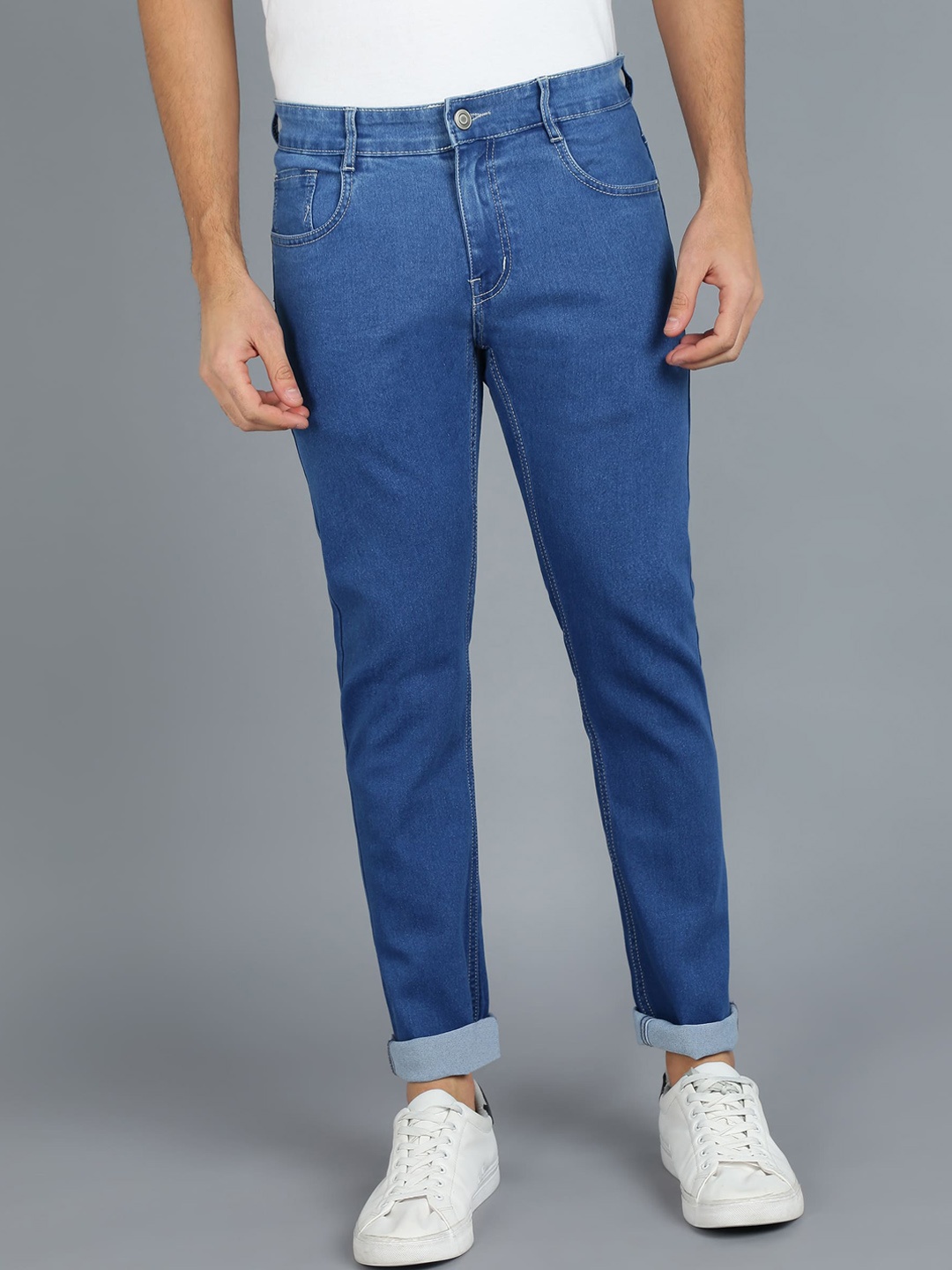

Urbano Fashion Men Cotton Slim Fit Stretchable Jeans, Blue
