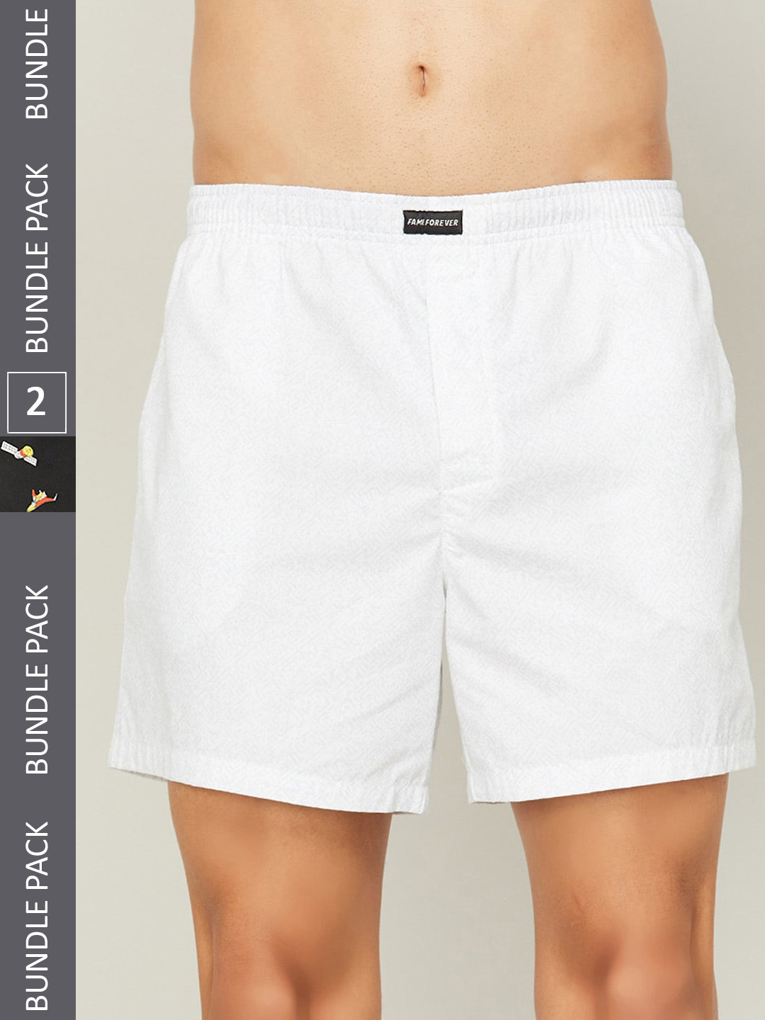 

Fame Forever by Lifestyle Men Pack Of 2 Printed Cotton Boxers- 1000011243821, Black