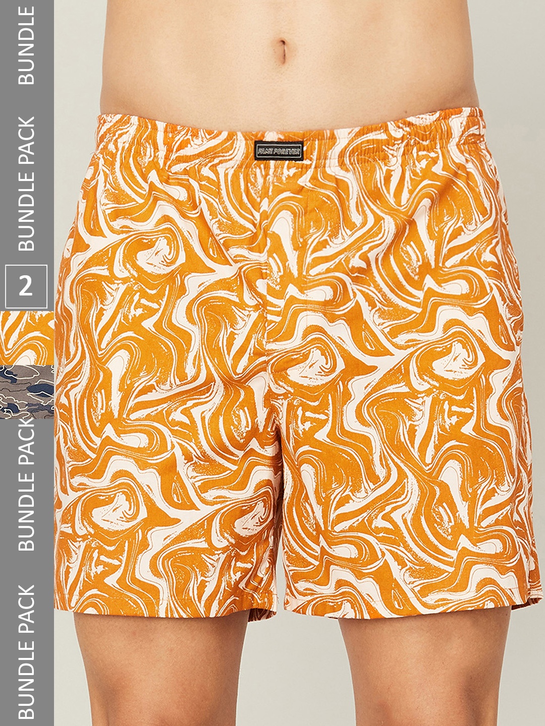 

Fame Forever by Lifestyle Men Pack Of 2 Printed Cotton Boxers- 1000012036070, Yellow