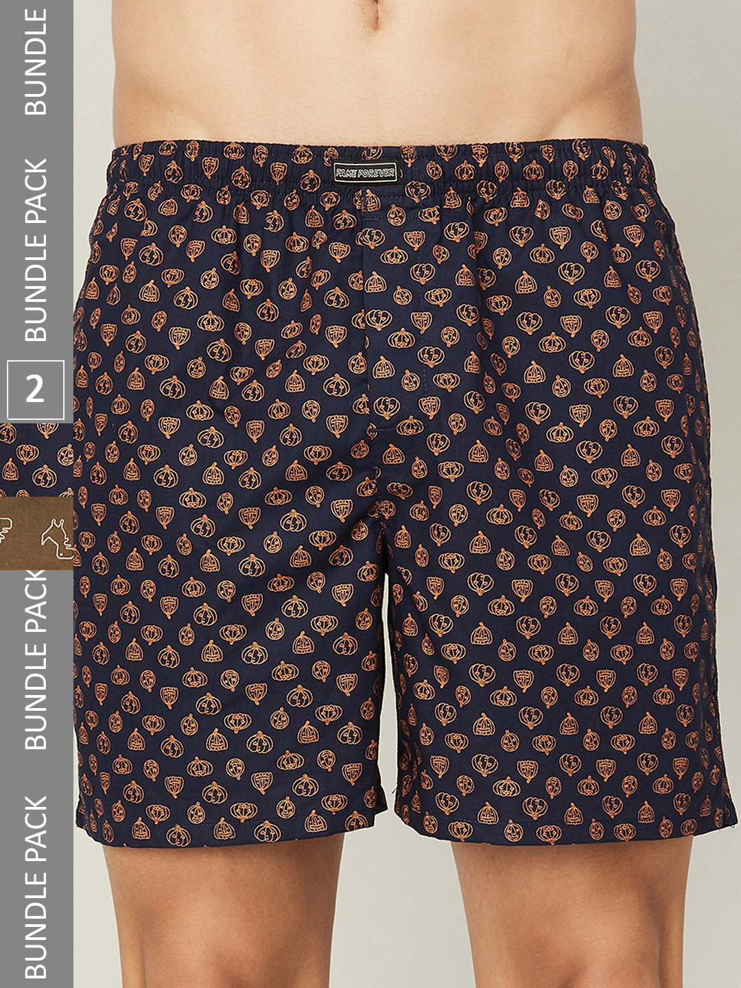 

Fame Forever by Lifestyle Men Pack of 2 Printed Cotton Boxers, Black