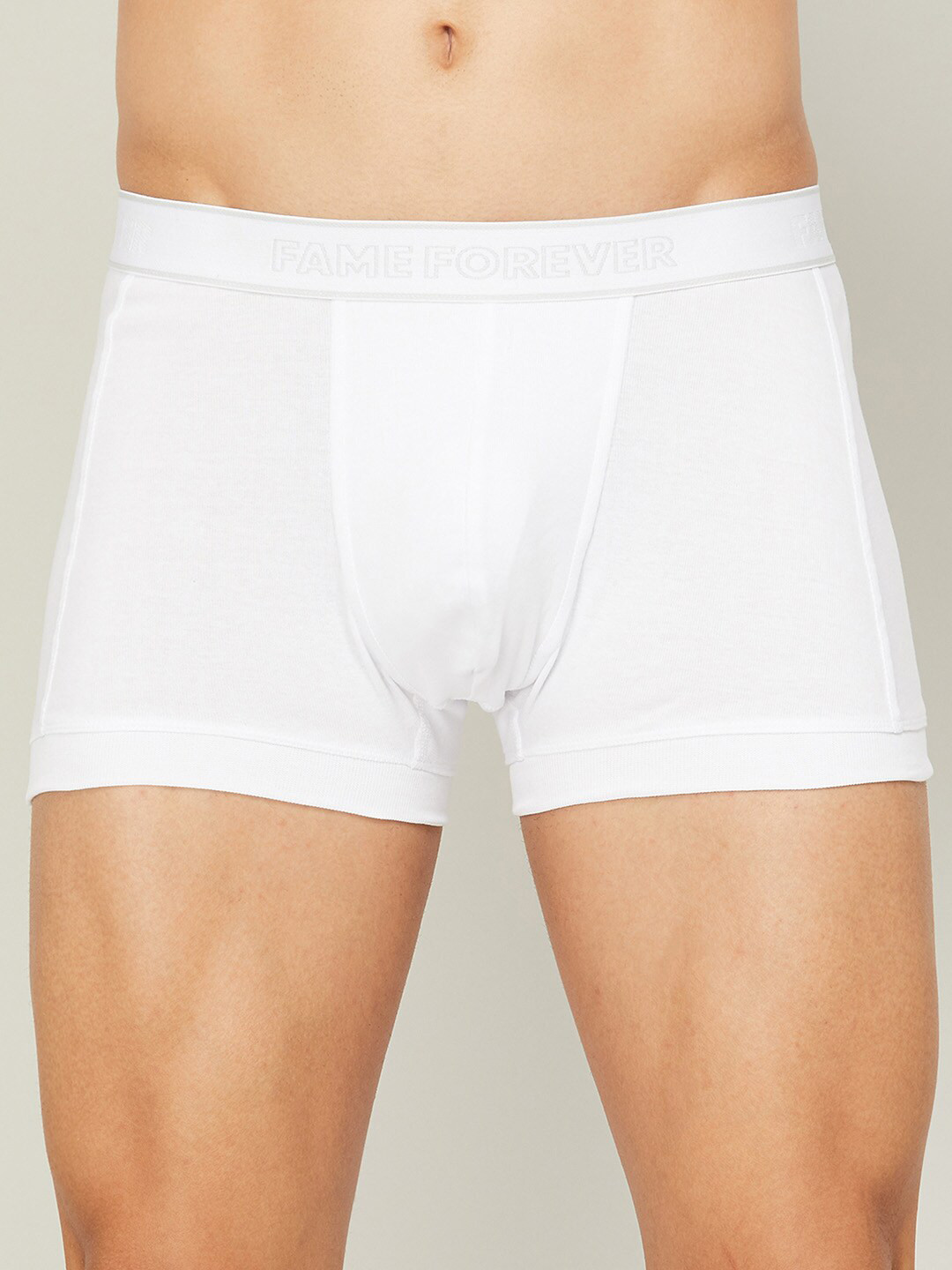 

Fame Forever by Lifestyle Men Cotton Boxer-Style Briefs, White