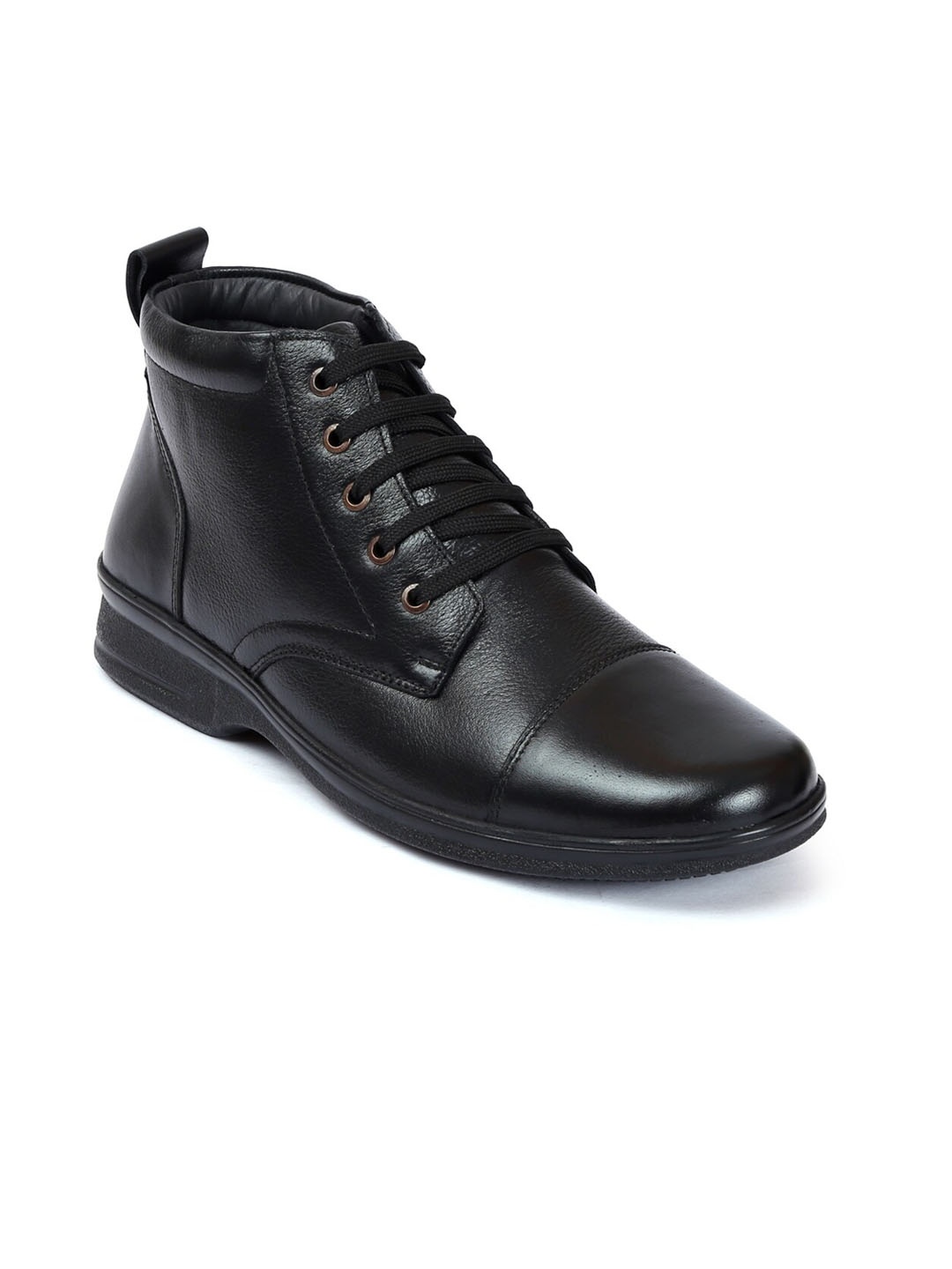 

Zoom Shoes Men Leather Derbys Boots, Black