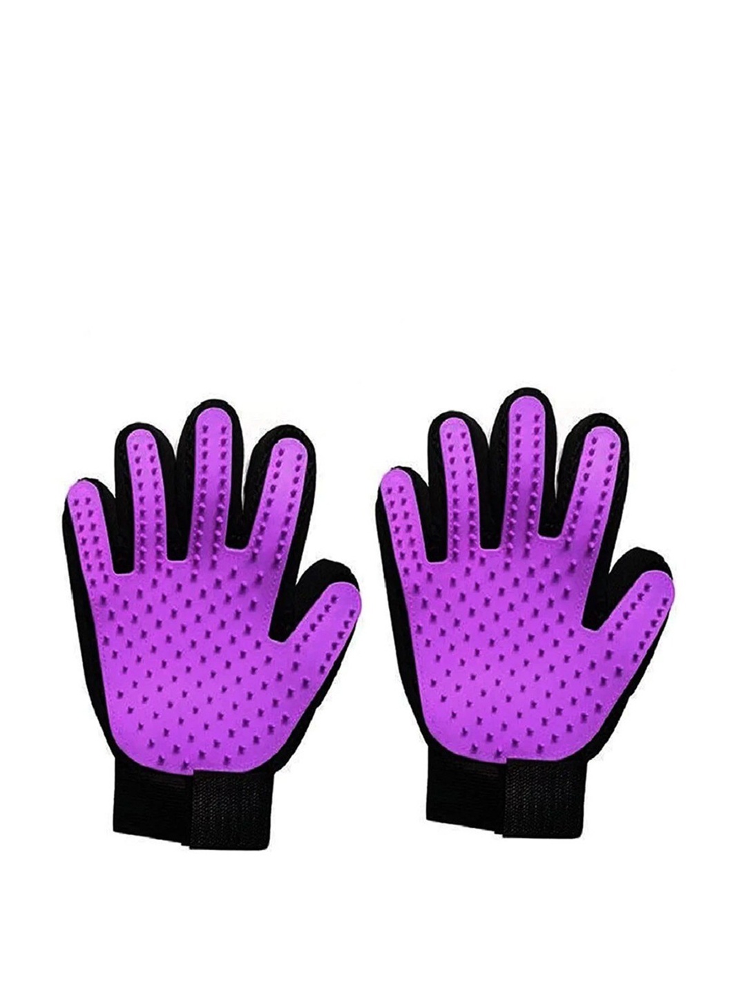 

Emily pets Pack Of 2 Pet Grooming Gloves, Purple