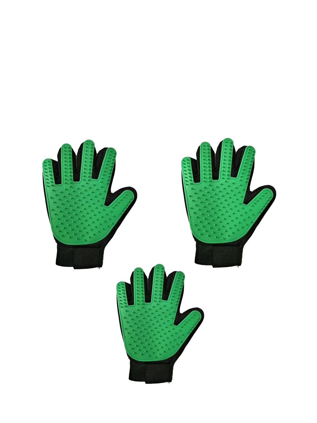 

Emily pets Set Of 3 Pet Grooming Gloves, Green