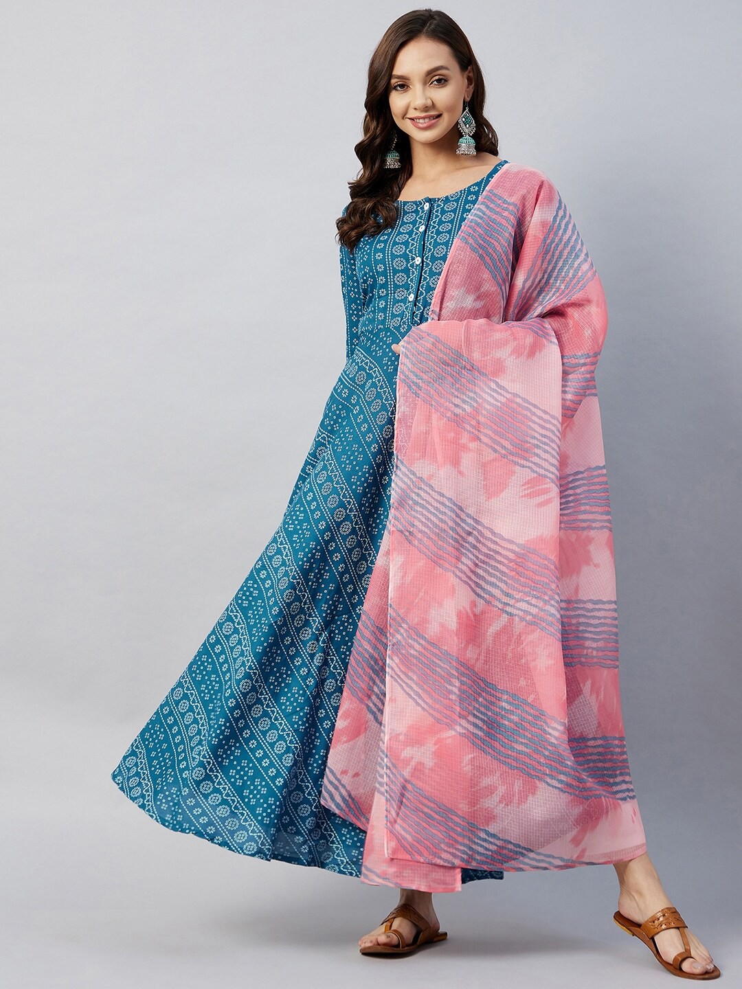 

InWeave Printed Dupatta, Pink