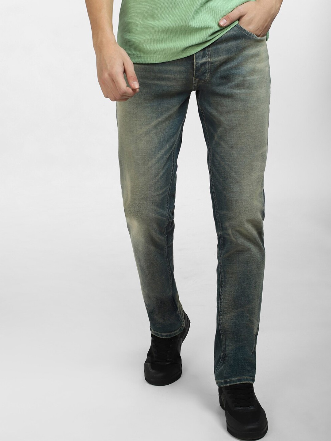 

Jack & Jones Men Slim Fit Heavy Fade Jeans, Blue
