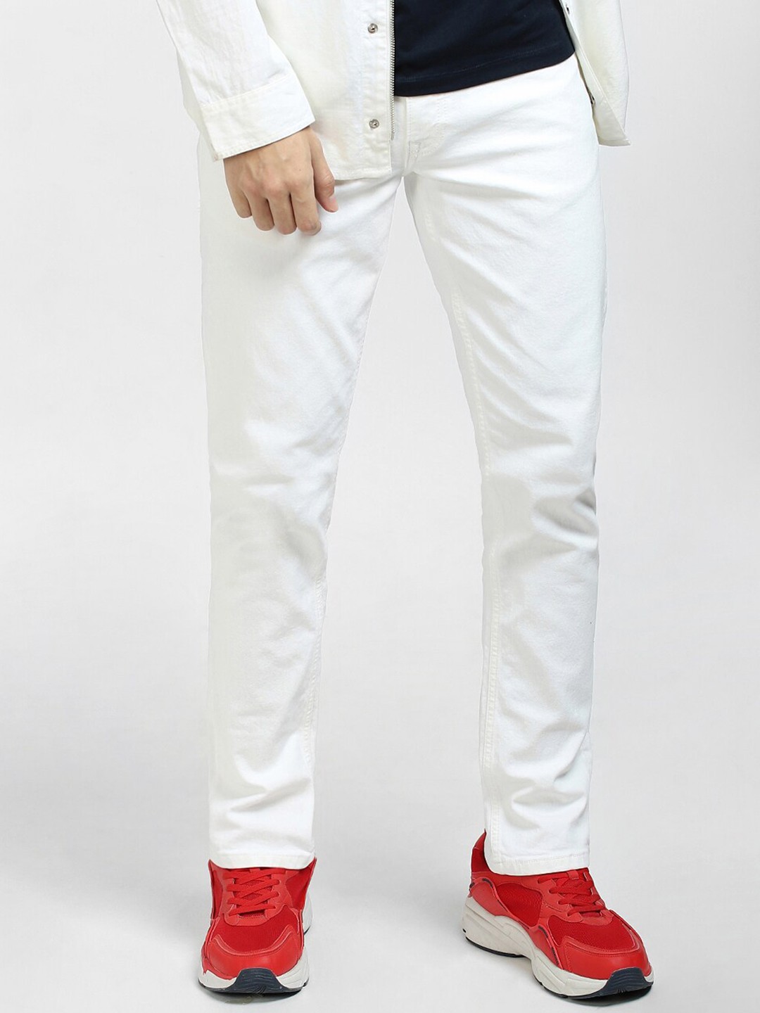

Jack & Jones Men Skinny Fit Low-Rise Jeans, White