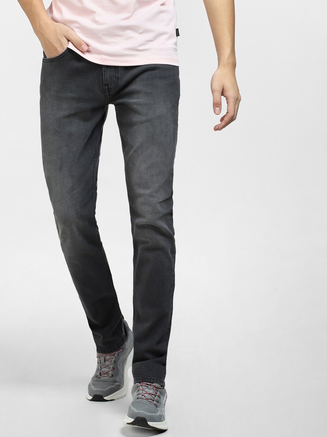 

Jack & Jones Men Slim Fit Low-Rise Light Fade Jeans, Grey