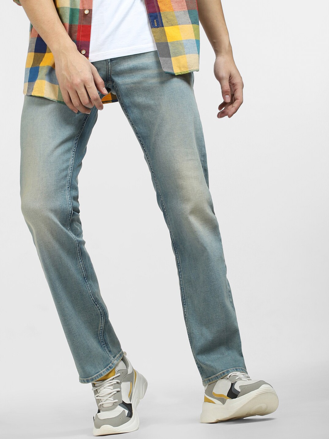 

Jack & Jones Men Low-Rise Low Distress Heavy Fade Jeans, Blue