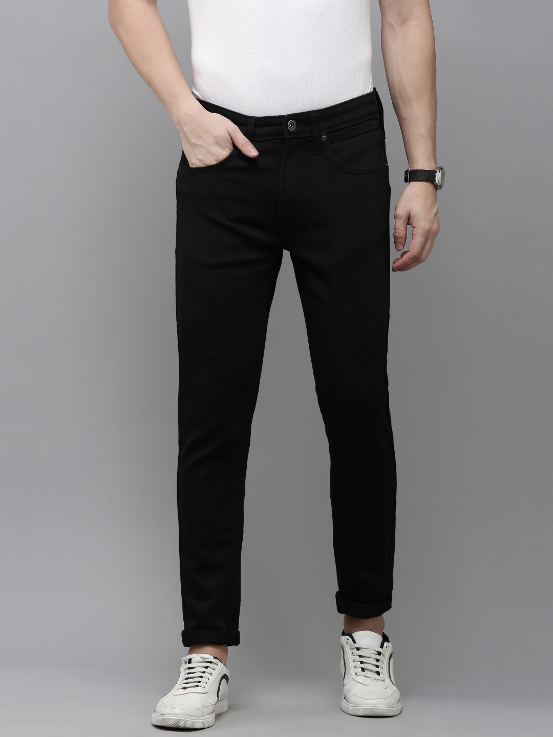 

BEAT LONDON by PEPE JEANS Men Regular Fit Stretchable Jeans, Black
