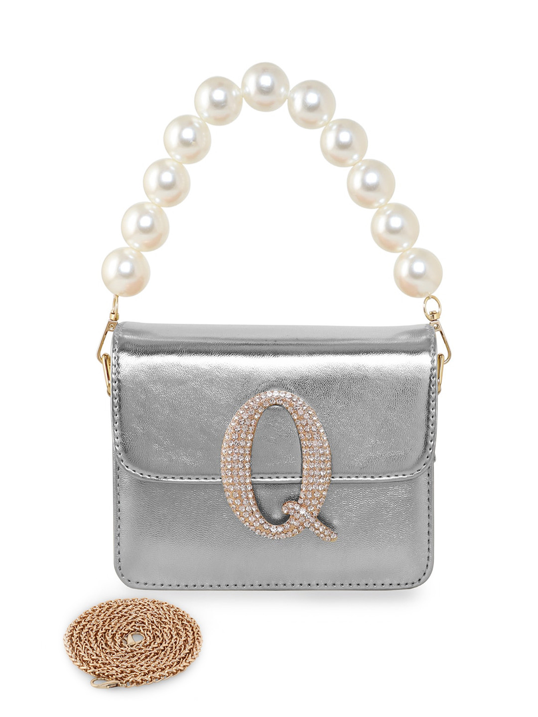 

ESBEDA Silver-Toned PU Sling Bag