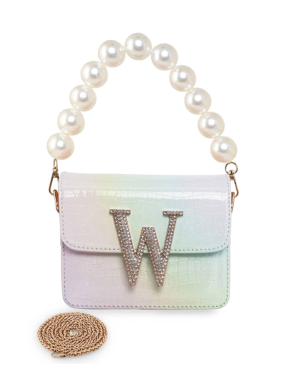 

ESBEDA PU Structured Sling Bag, White
