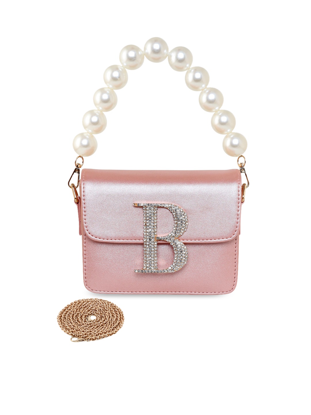 

ESBEDA Hotty Plain PU Structured Sling Bag, Pink
