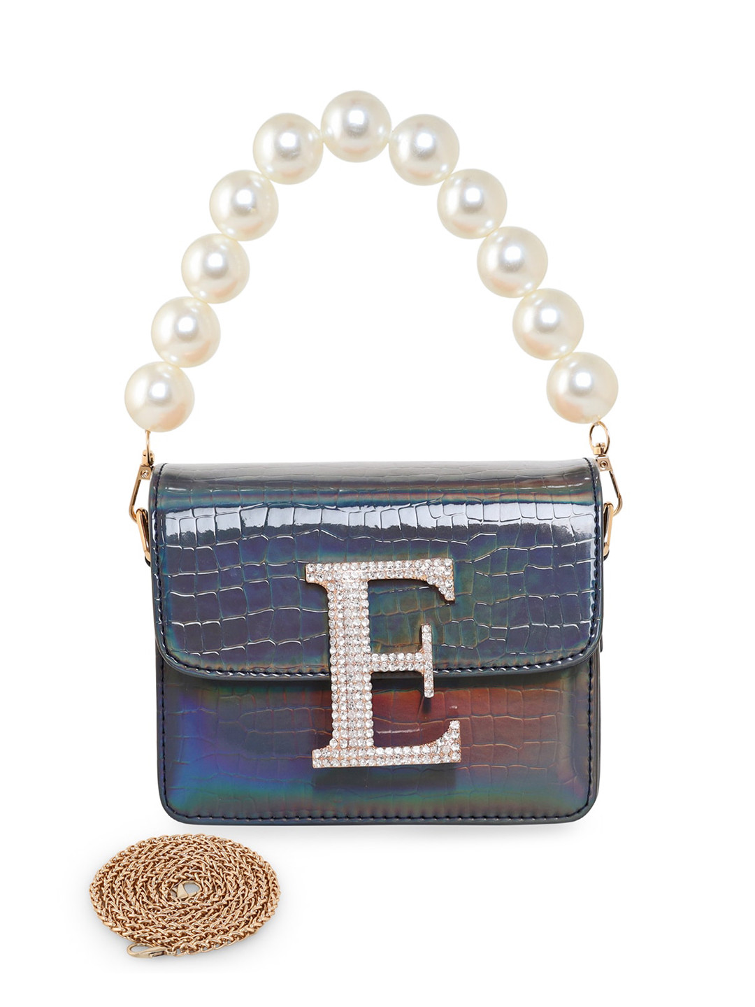 

ESBEDA PU Structured Sling Bag, Navy blue