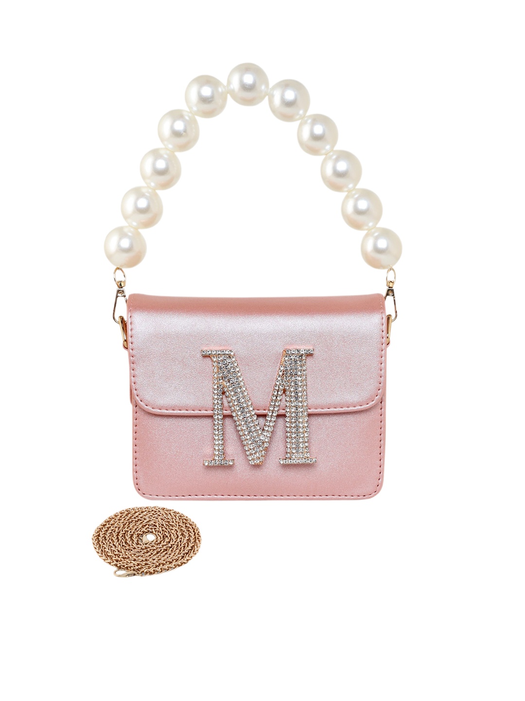 ESBEDA Textured Structured Sling Bag, Pink