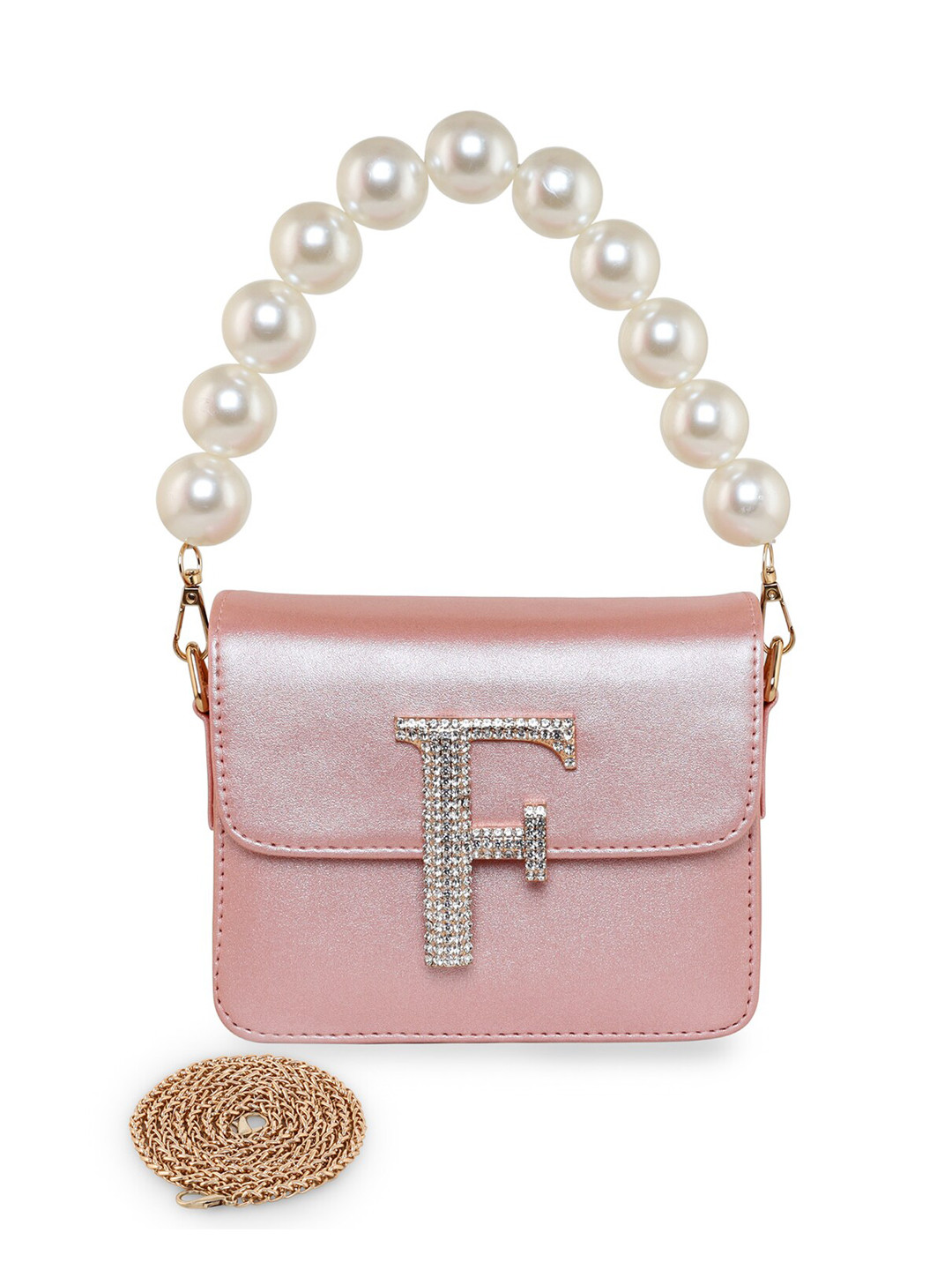 

ESBEDA Pink Pearl Embellished Sling Sling Bag