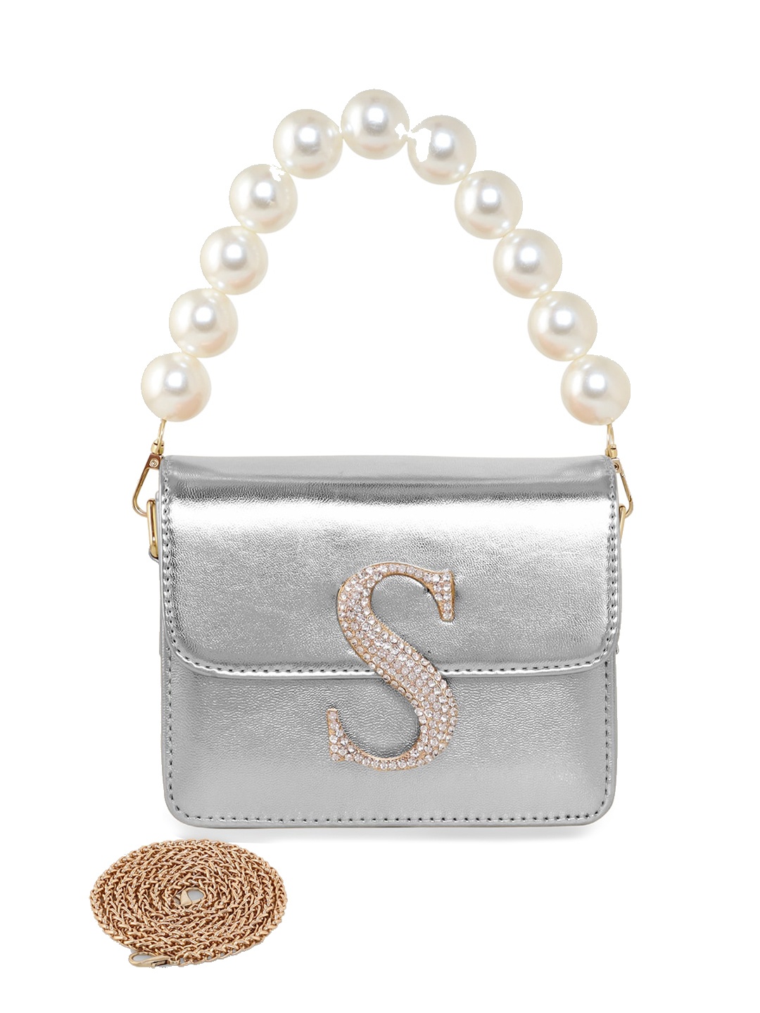 

ESBEDA Women Hotty Plain Slingbag, Silver