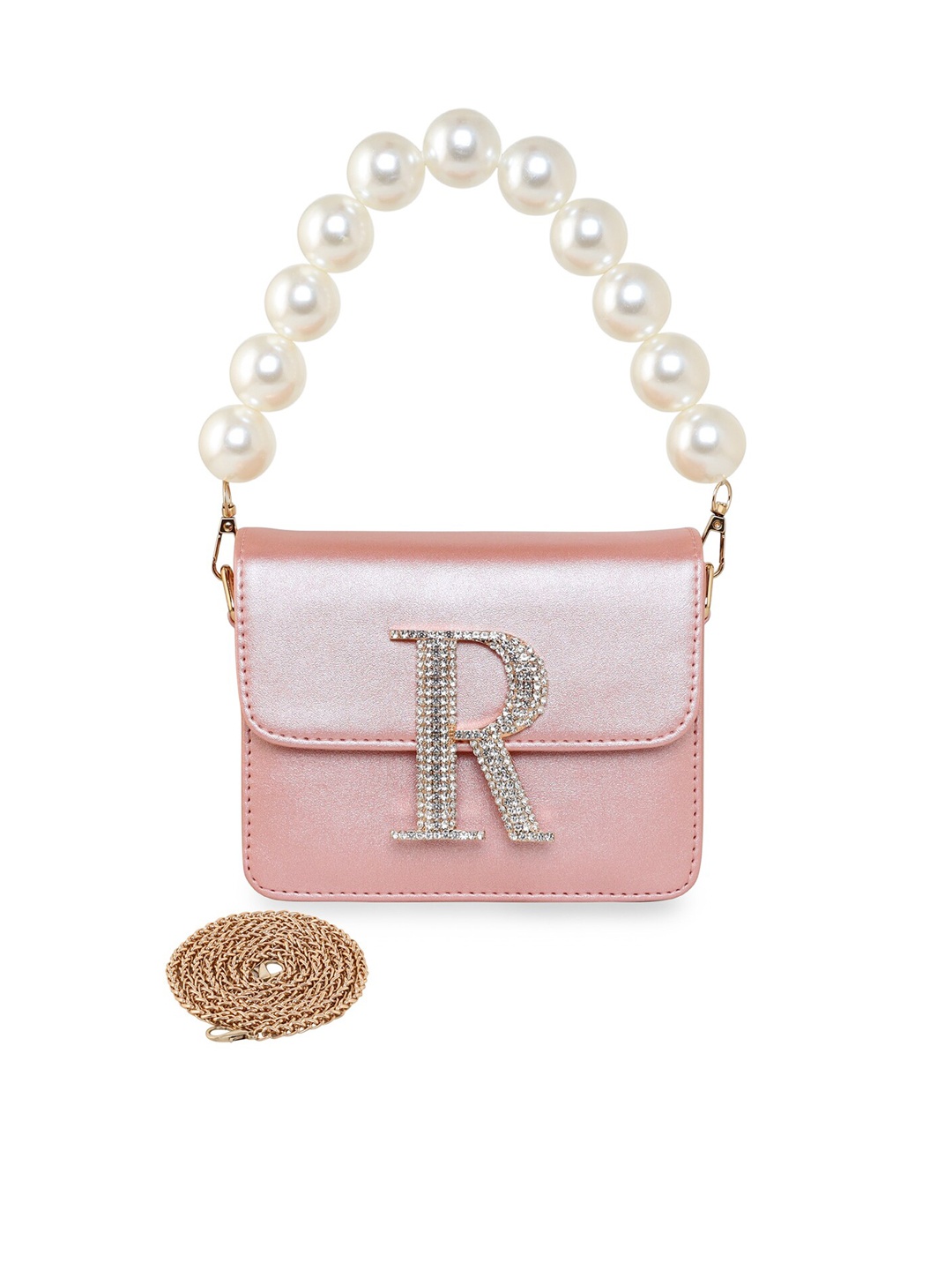 

ESBEDA Hotty Plain PU Structured Sling Bag, Pink