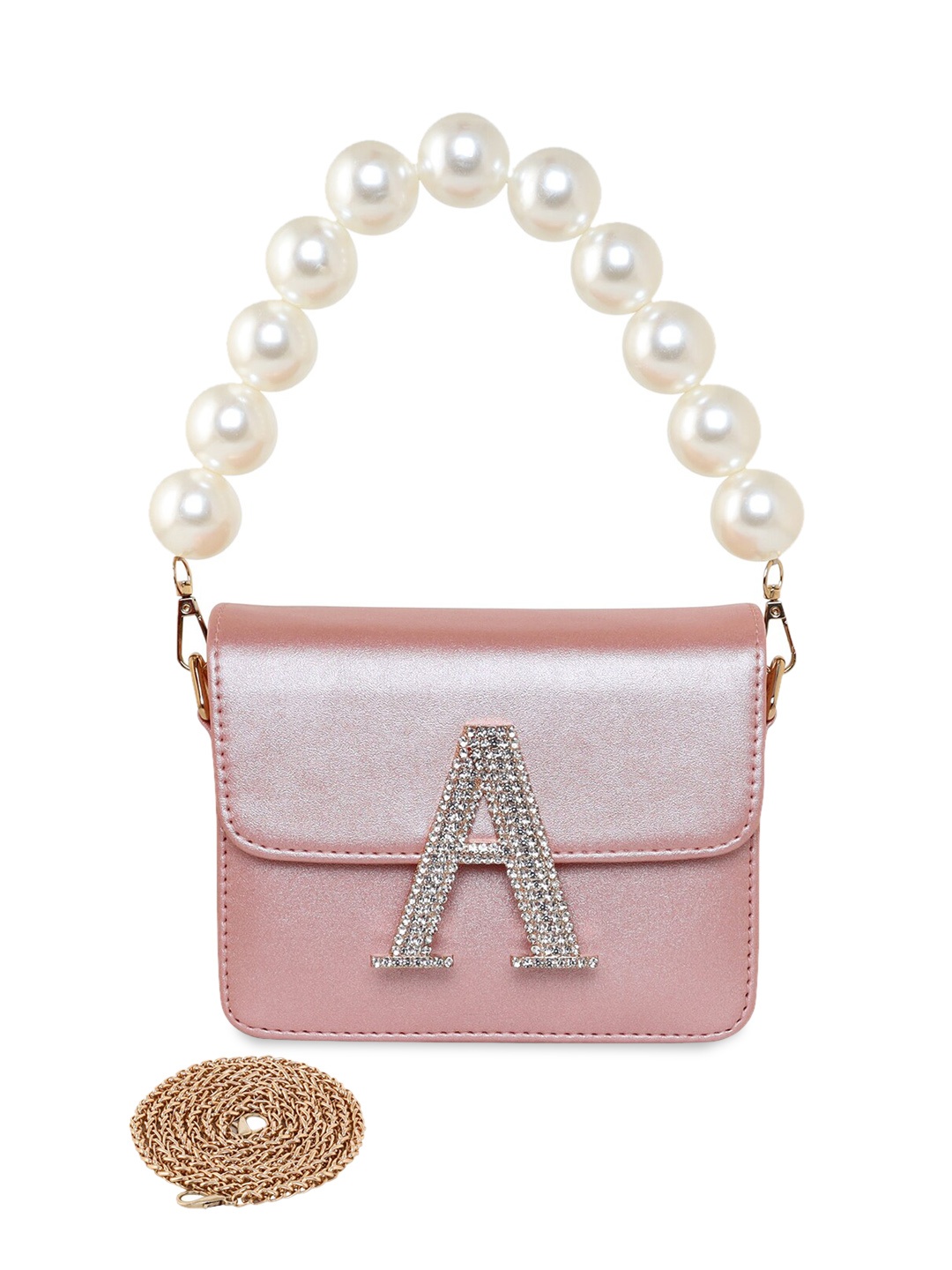 

ESBEDA PU Structured Sling Bag, Pink