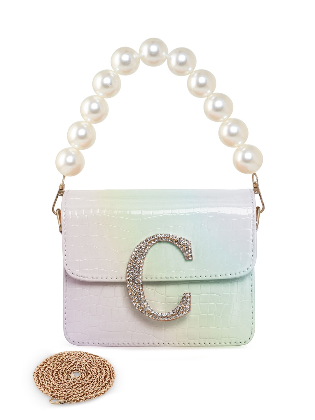 

ESBEDA PU Structured Sling Bag, White