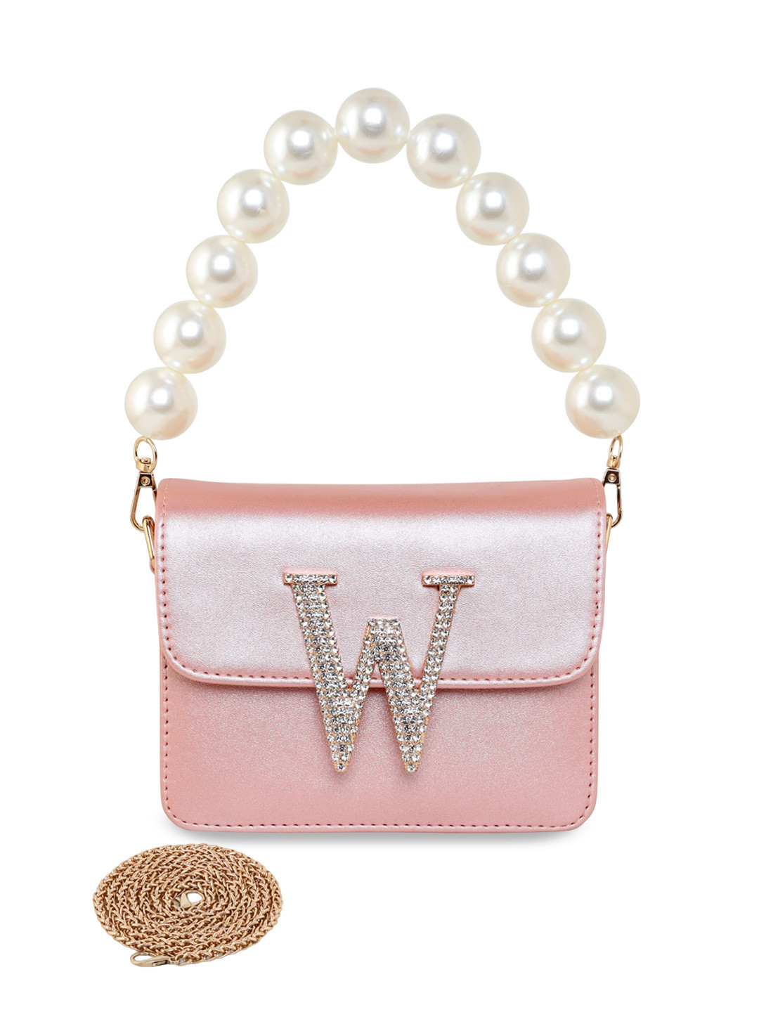 

ESBEDA Pearl Hotty Plain Slingbag For Women, Pink