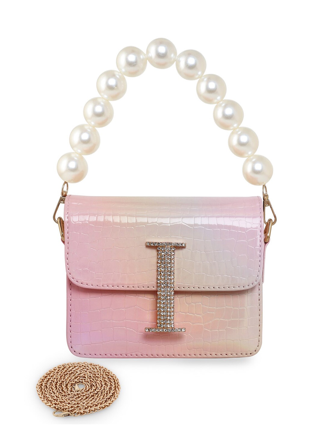 

ESBEDA PU Structured Sling Bag, Pink