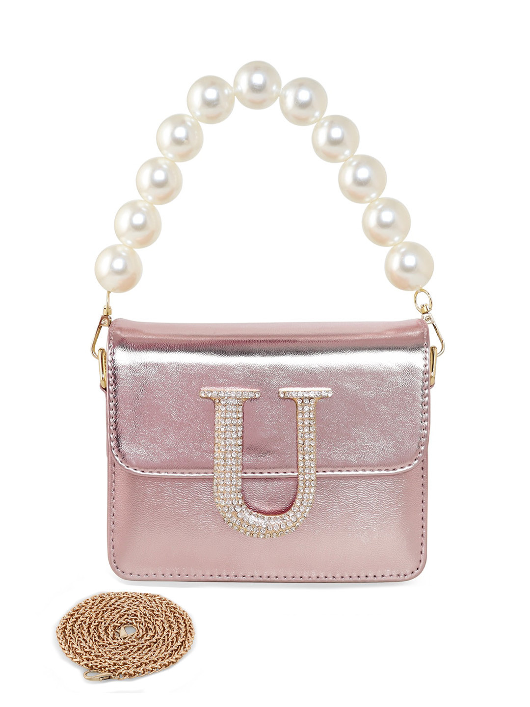 

ESBEDA Hotty Plain Sling Bag, Rose gold