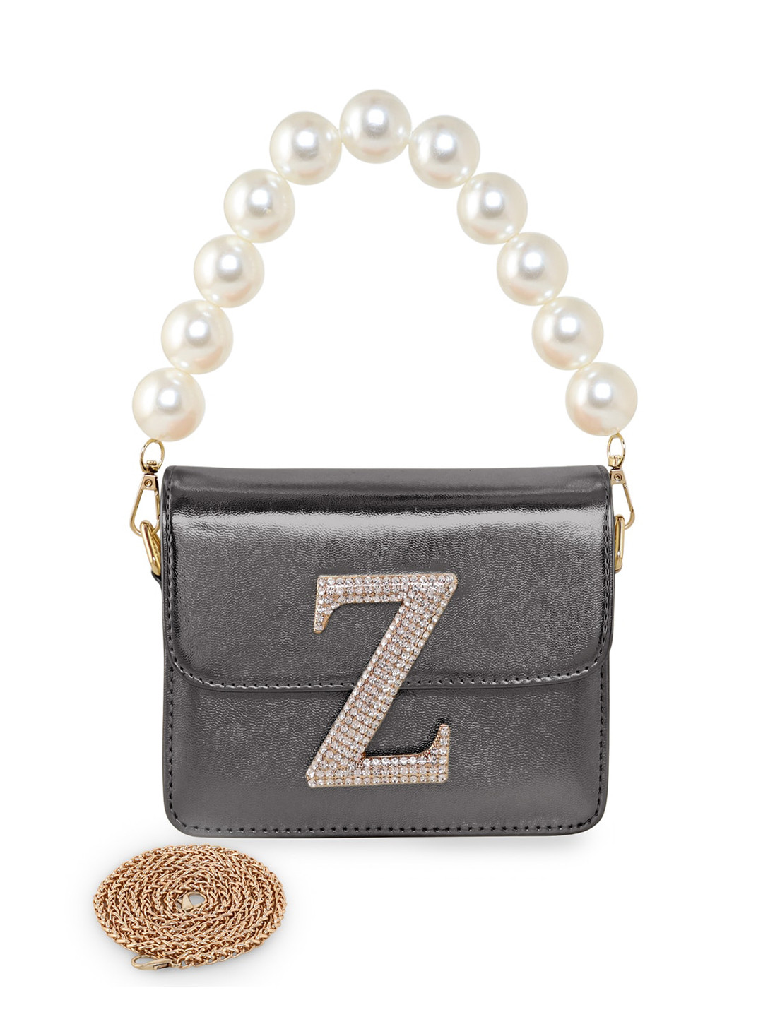 

ESBEDA Hotty Plain PU Structured Sling Bag, Charcoal