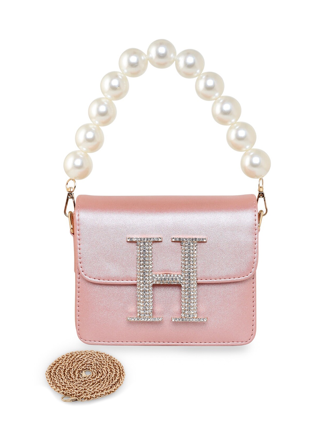 

ESBEDA Pearl Hotty Plain Slingbag For Women, Pink