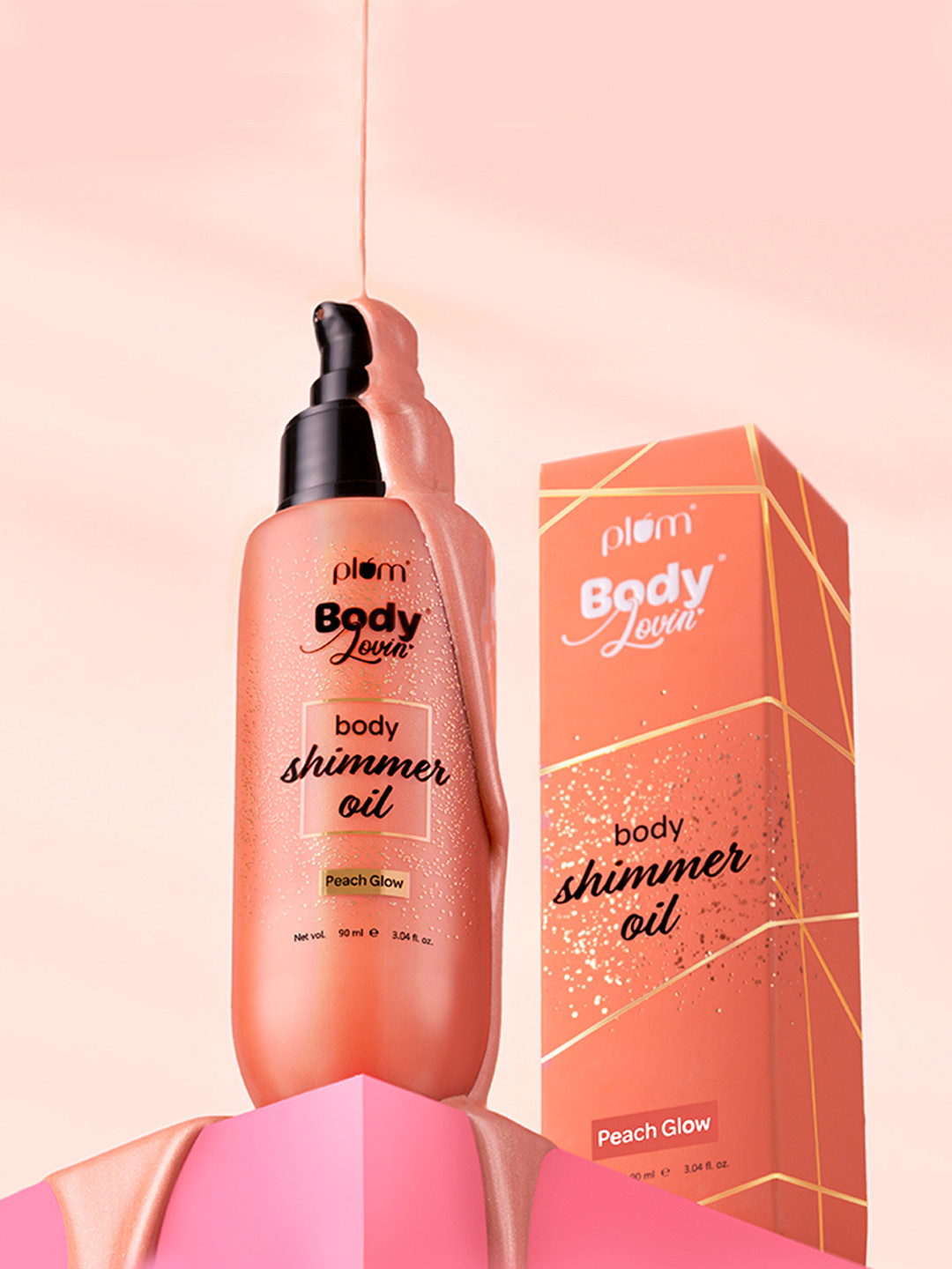 

Plum BodyLovin Lightweight Non-Greasy Body Shimmer Oil 90ml - Peach Glow