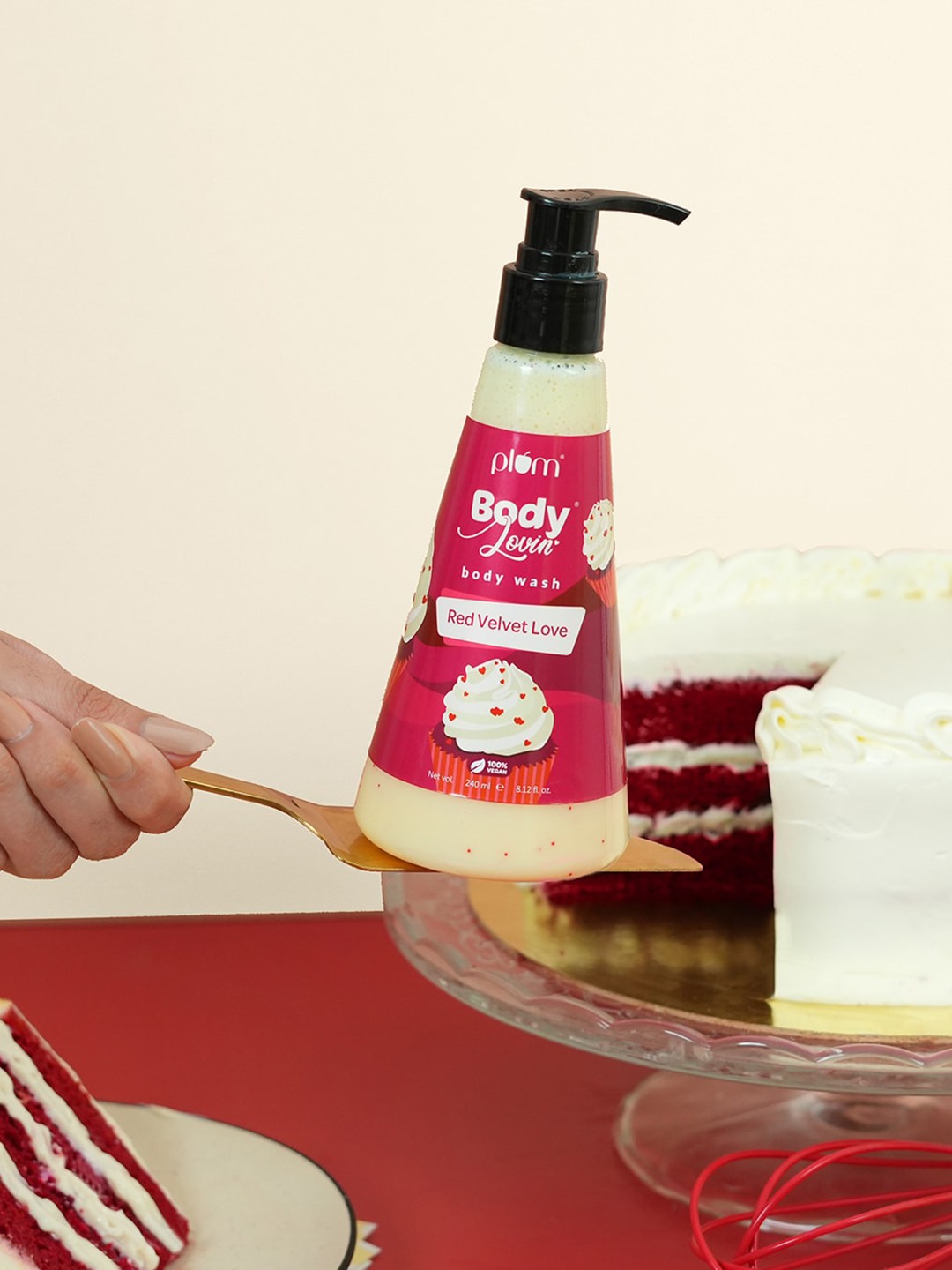 

Plum Body Lovin Red Velvet Love Creamy Vegan Body Wash with Shea & Coca Oils - 240ml, Pink