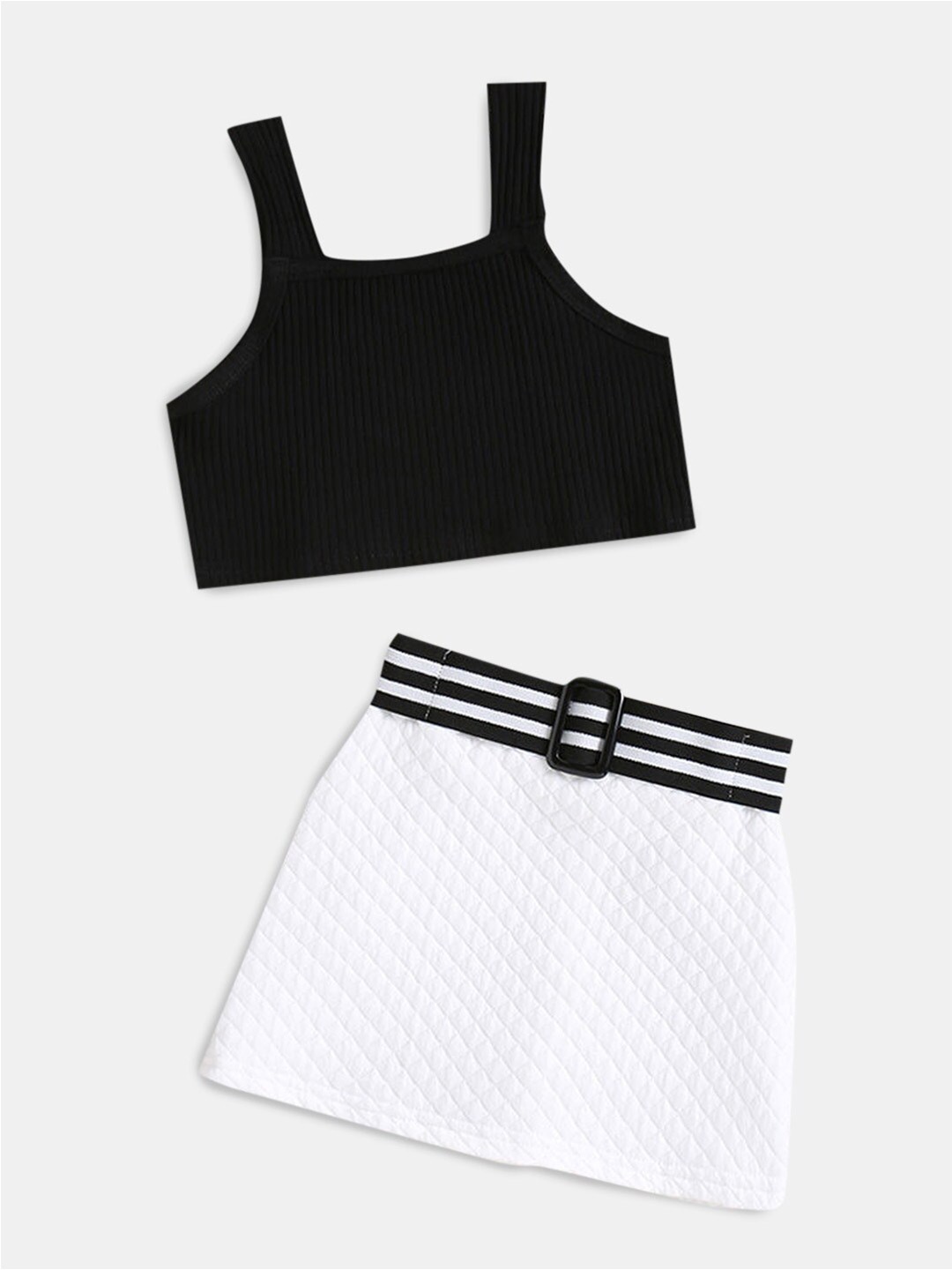 

Hopscotch Girls Black & White Top with Skirt