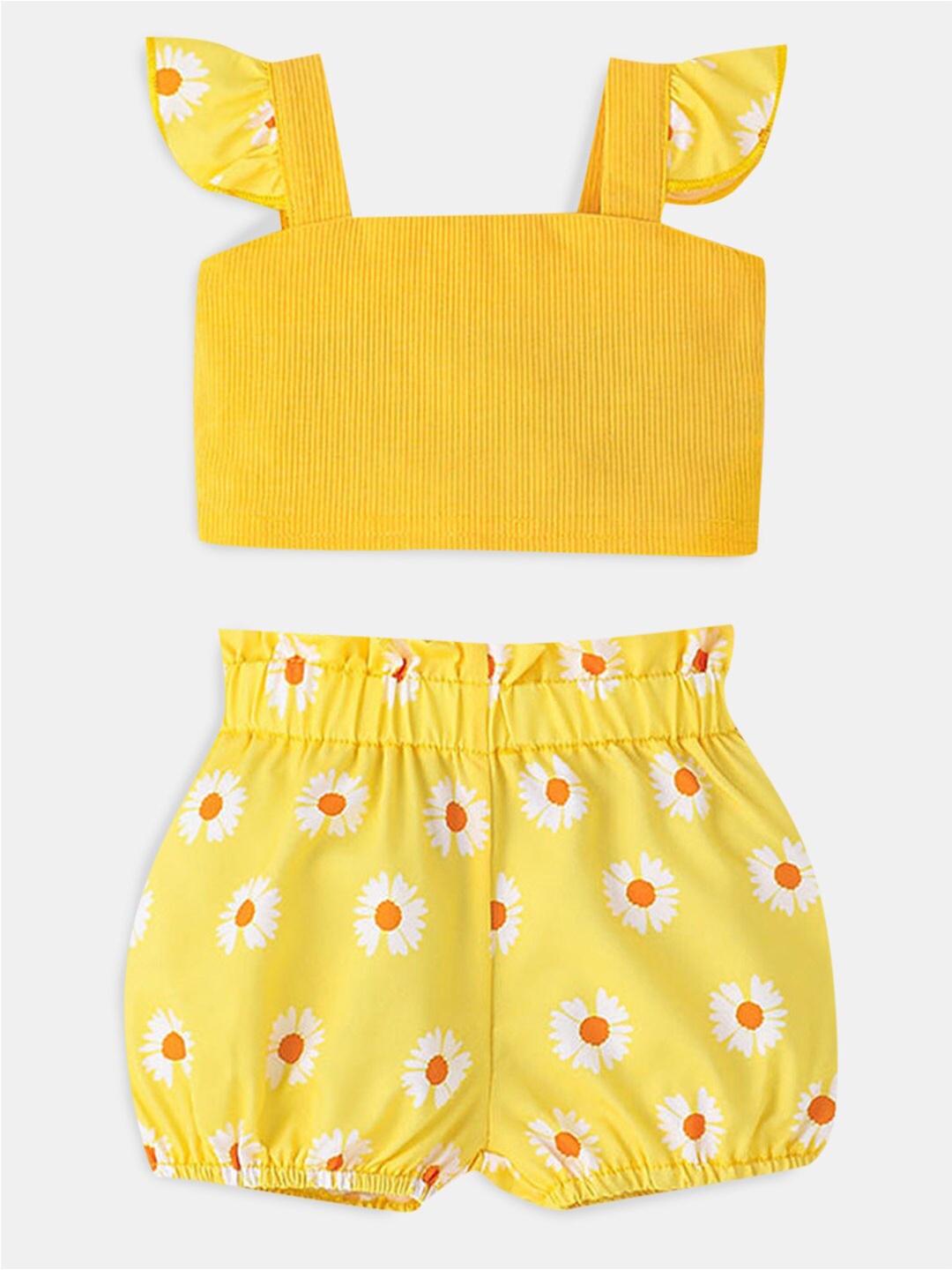 

Hopscotch Girls Yellow & White Top with Shorts