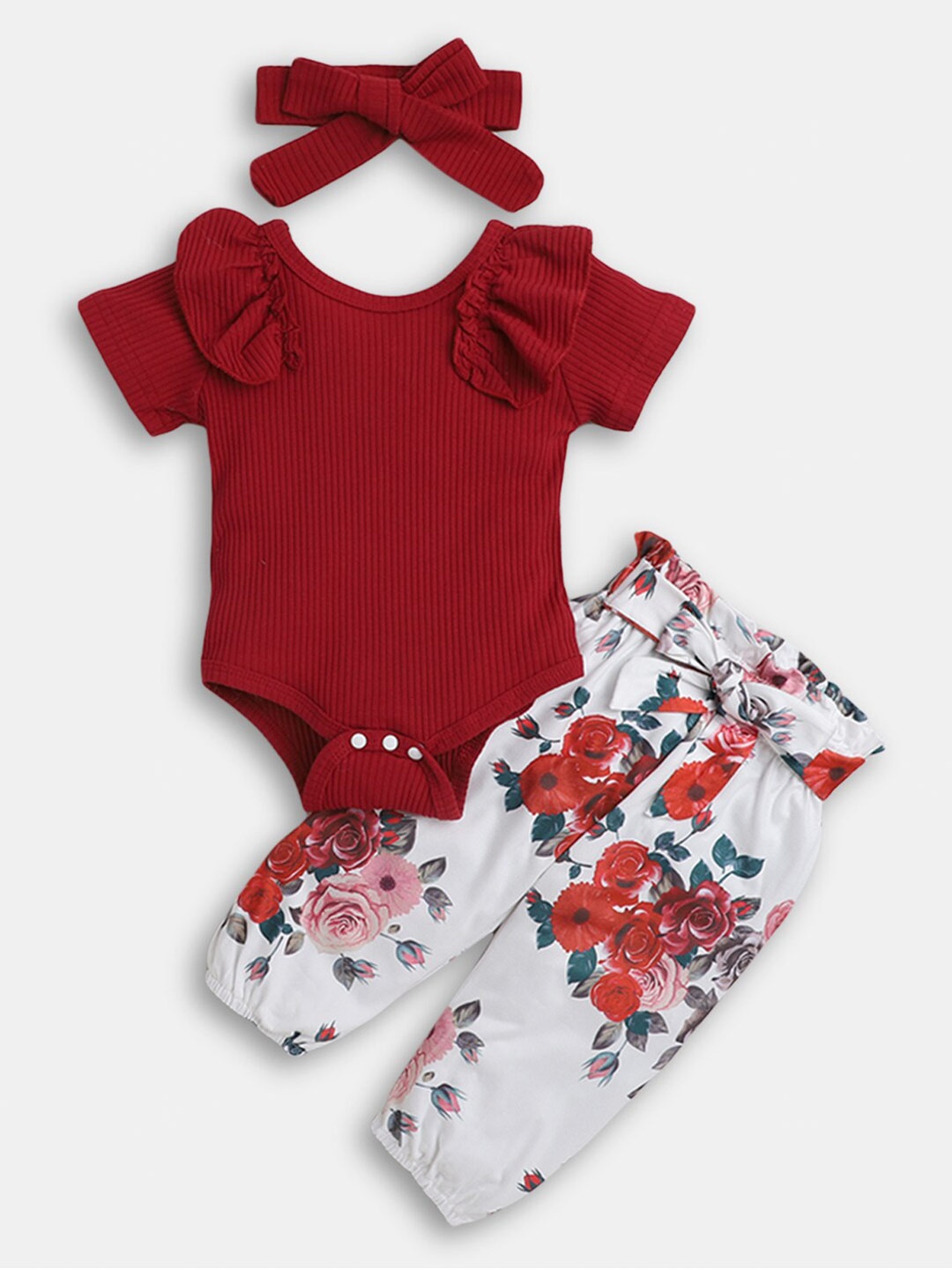

Hopscotch Girls Top & Printed Pyjamas, Red