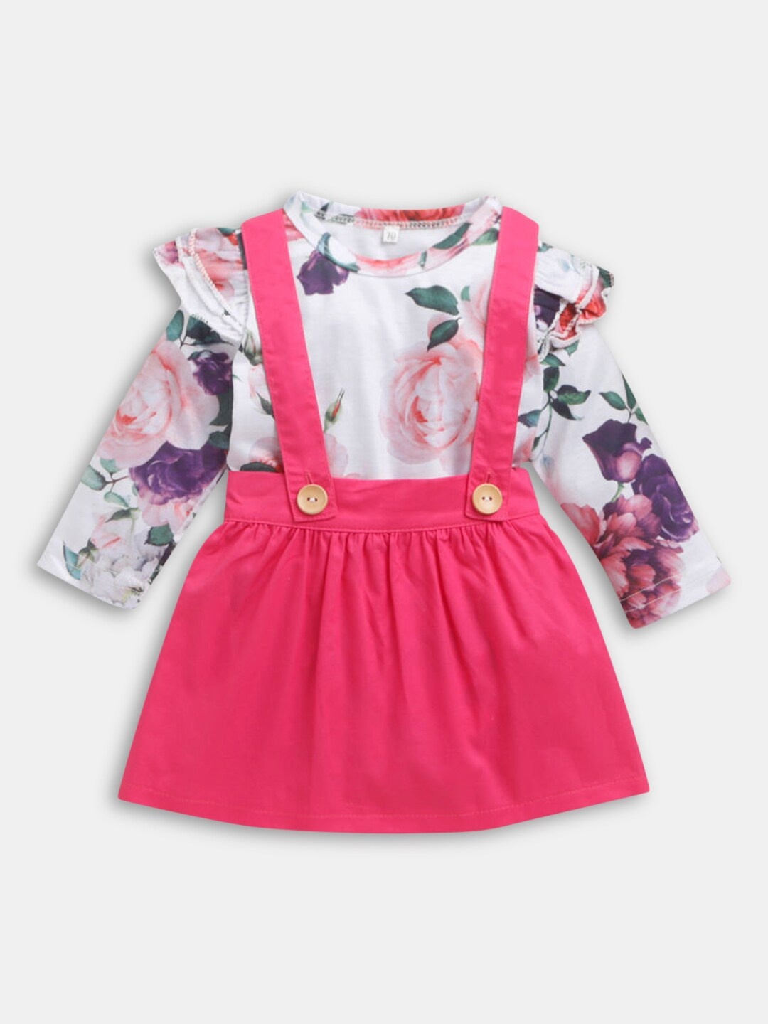 

Hopscotch Girls Printed T-shirt with Skirt, Red