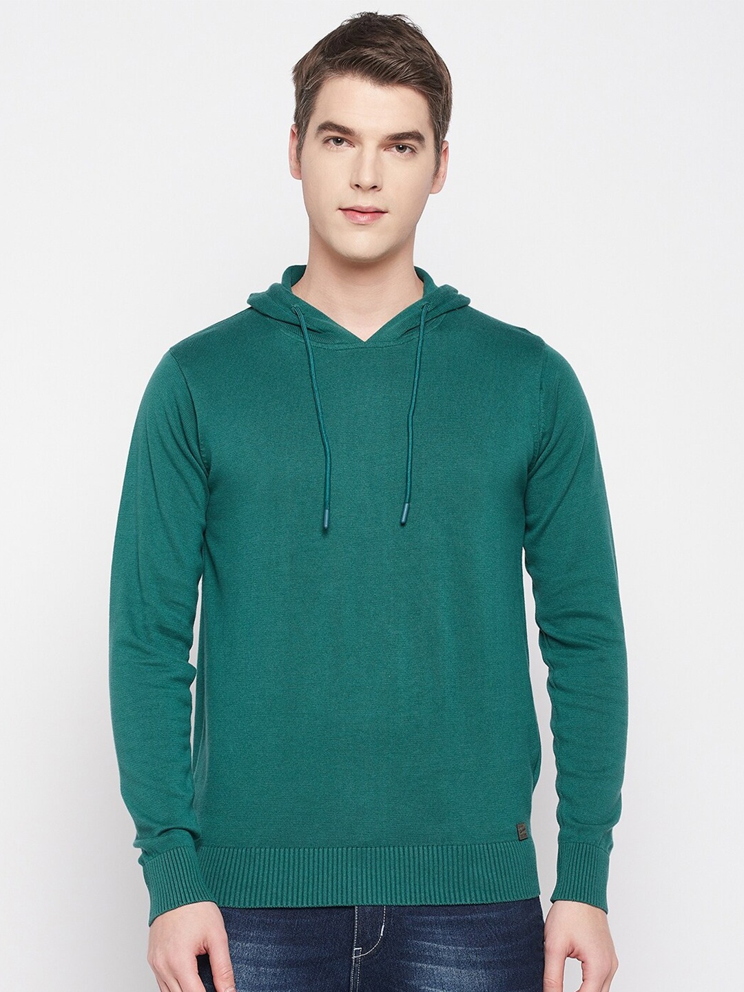 

Duke Men Acrylic Hooded Pullover Sweater, Green