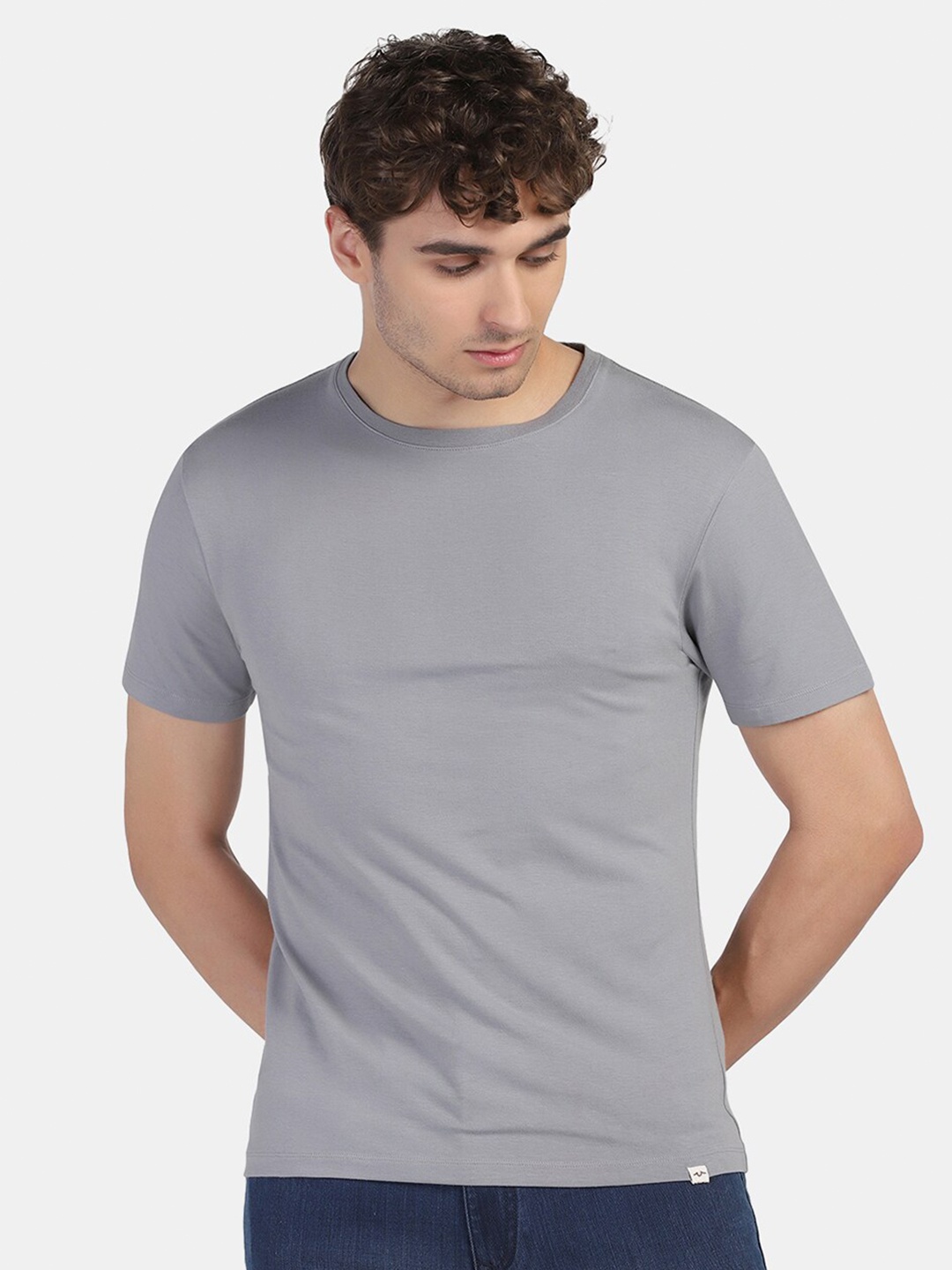 

Blackberrys Men Slim Fit T-shirt, Grey