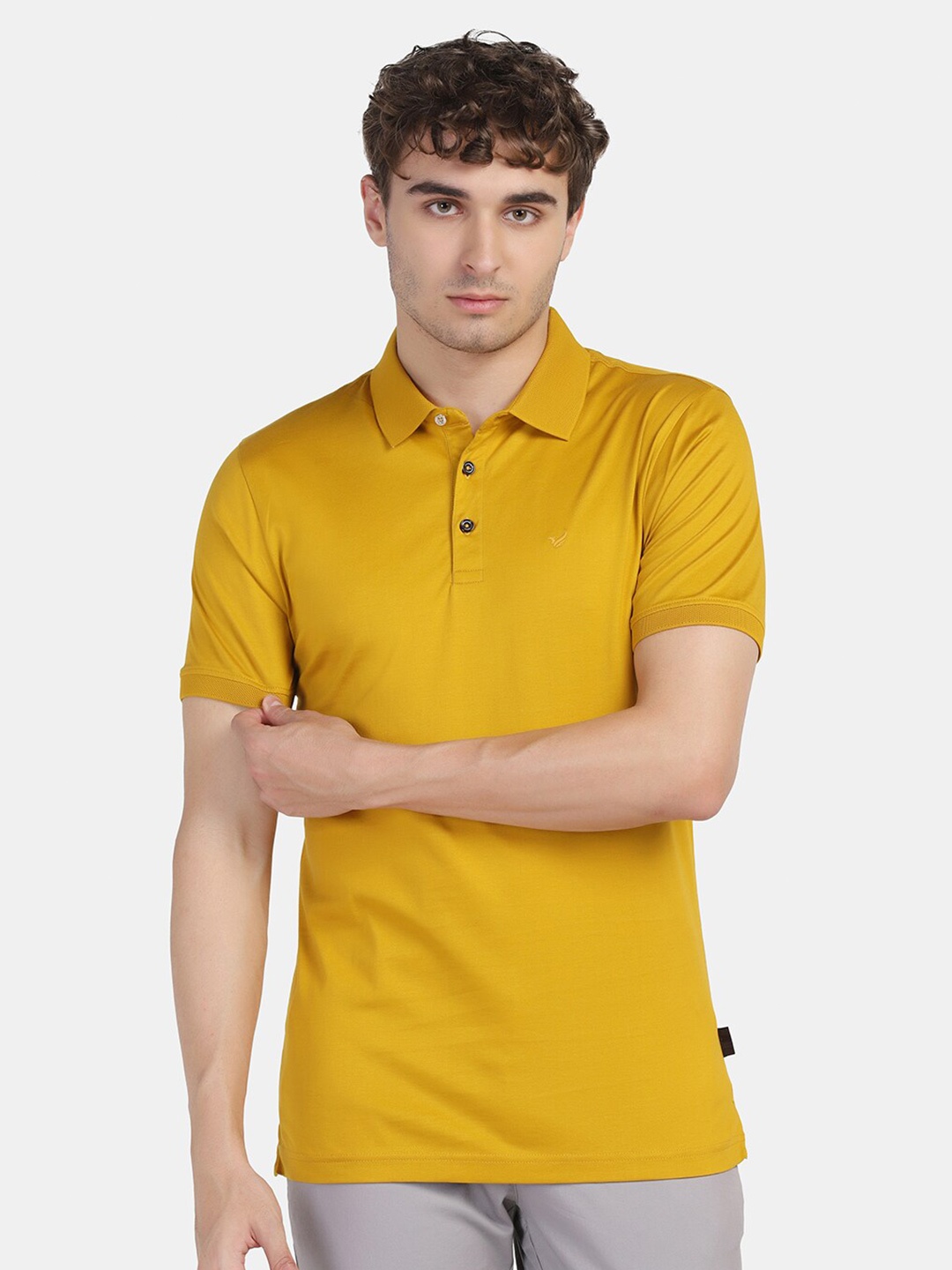 

Blackberrys Men Cotton T-shirt, Yellow