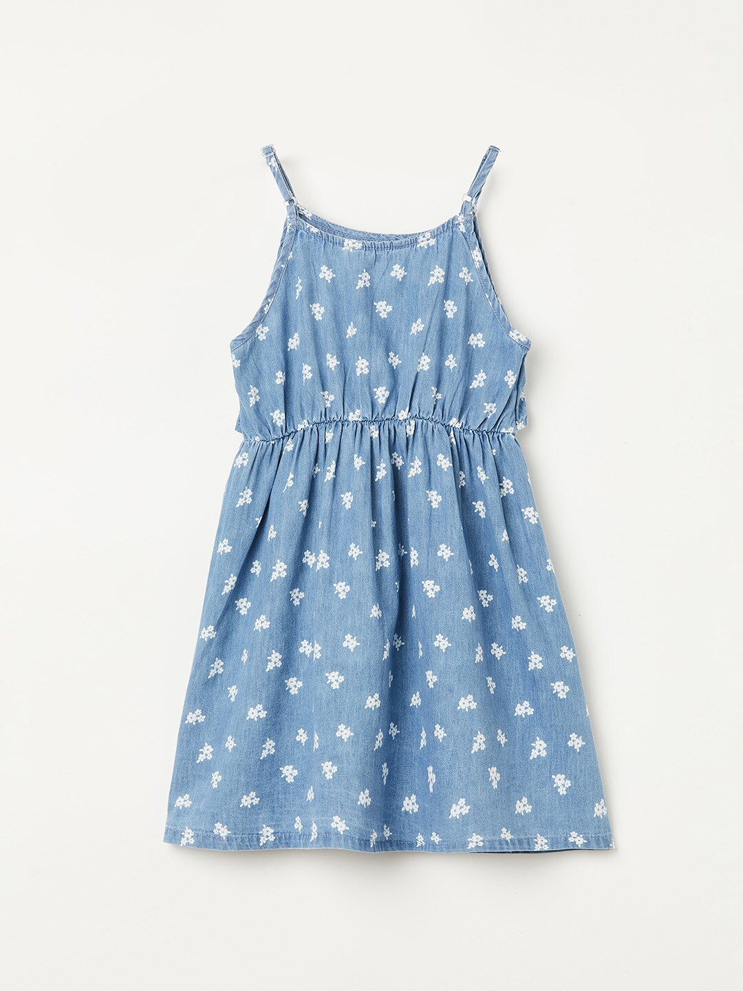 

Fame Forever by Lifestyle Girls Floral A-Line Pure Cotton Dress, Blue