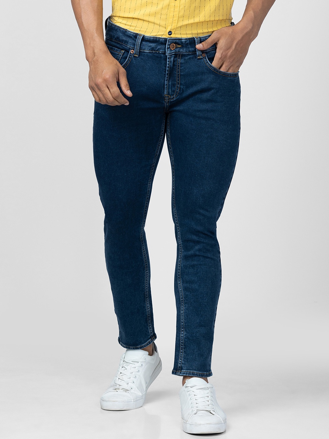 

SPYKAR Men Kano Slim Fit Cotton Jeans, Blue