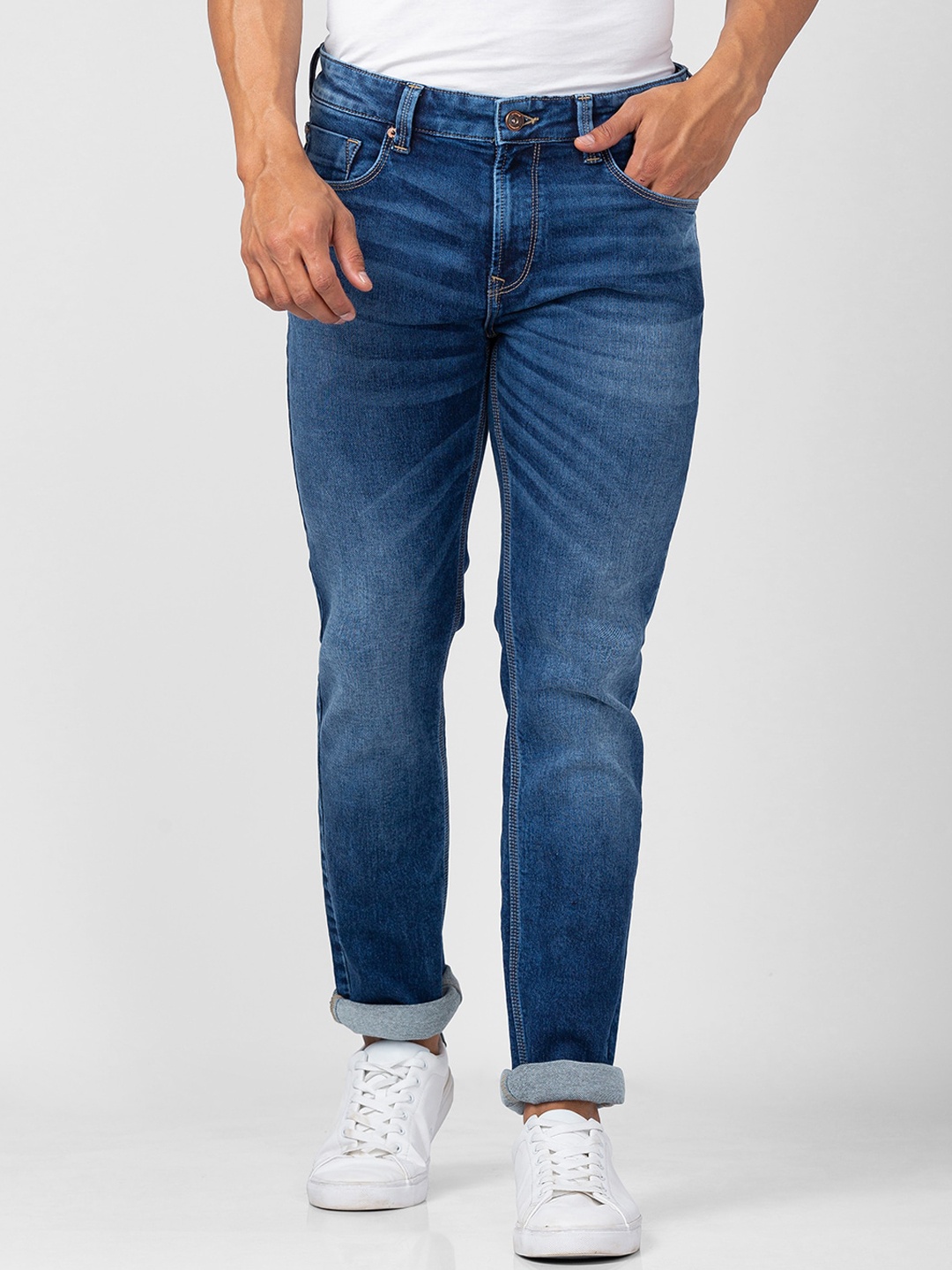 

SPYKAR Men Relaxed Fit Light Fade Jeans, Blue