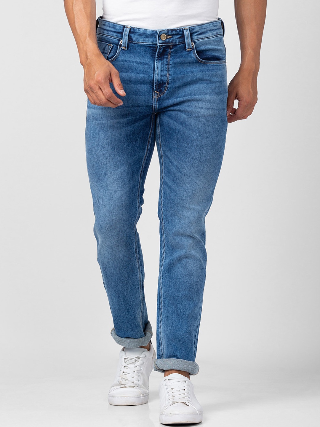 

SPYKAR Men Relaxed Fit Light Fade Jeans, Blue